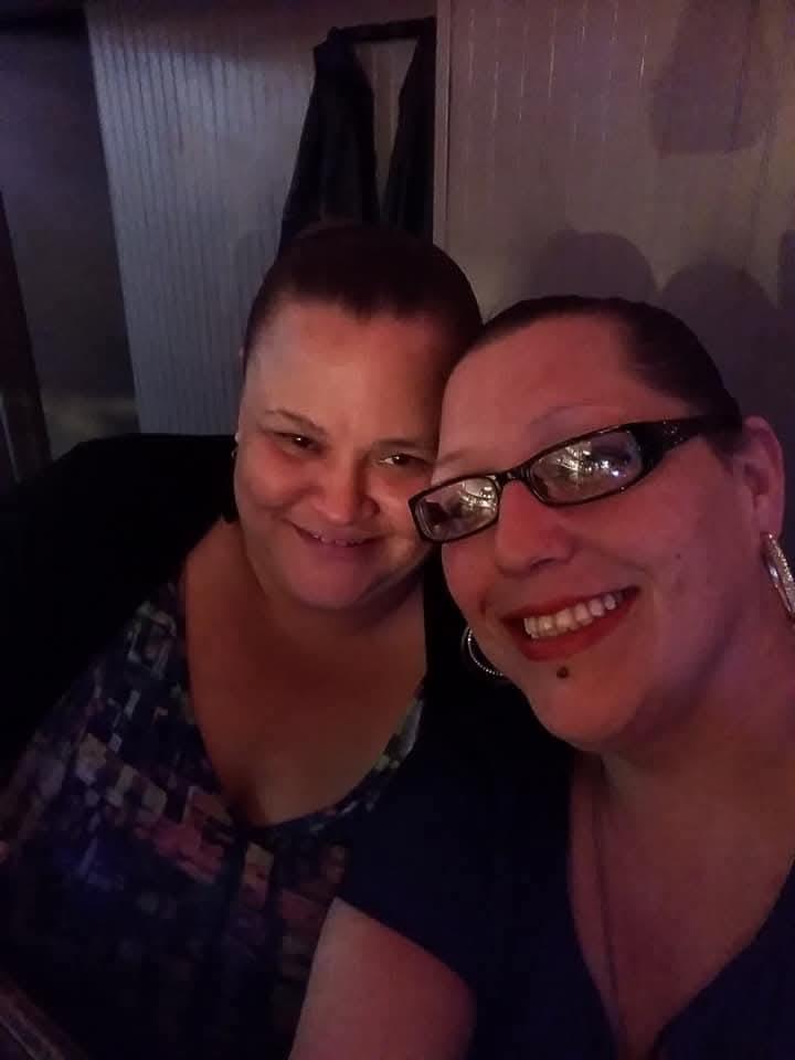 Two women taking a selfie