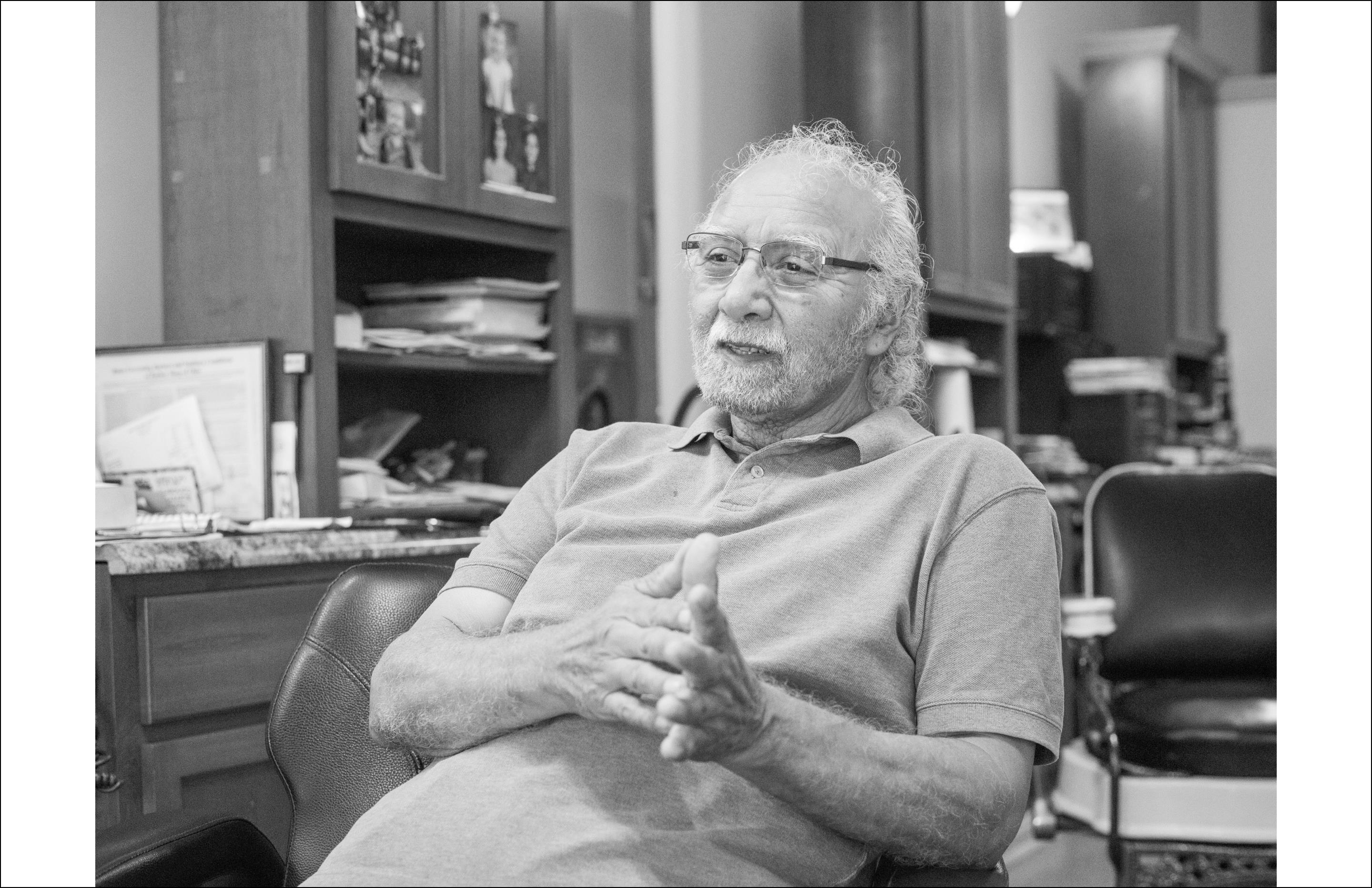 A man sitting in a chair