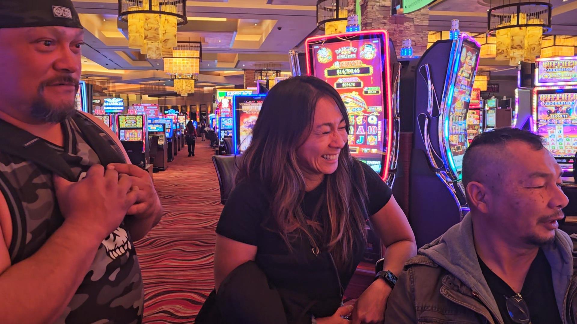 A group of people in a casino