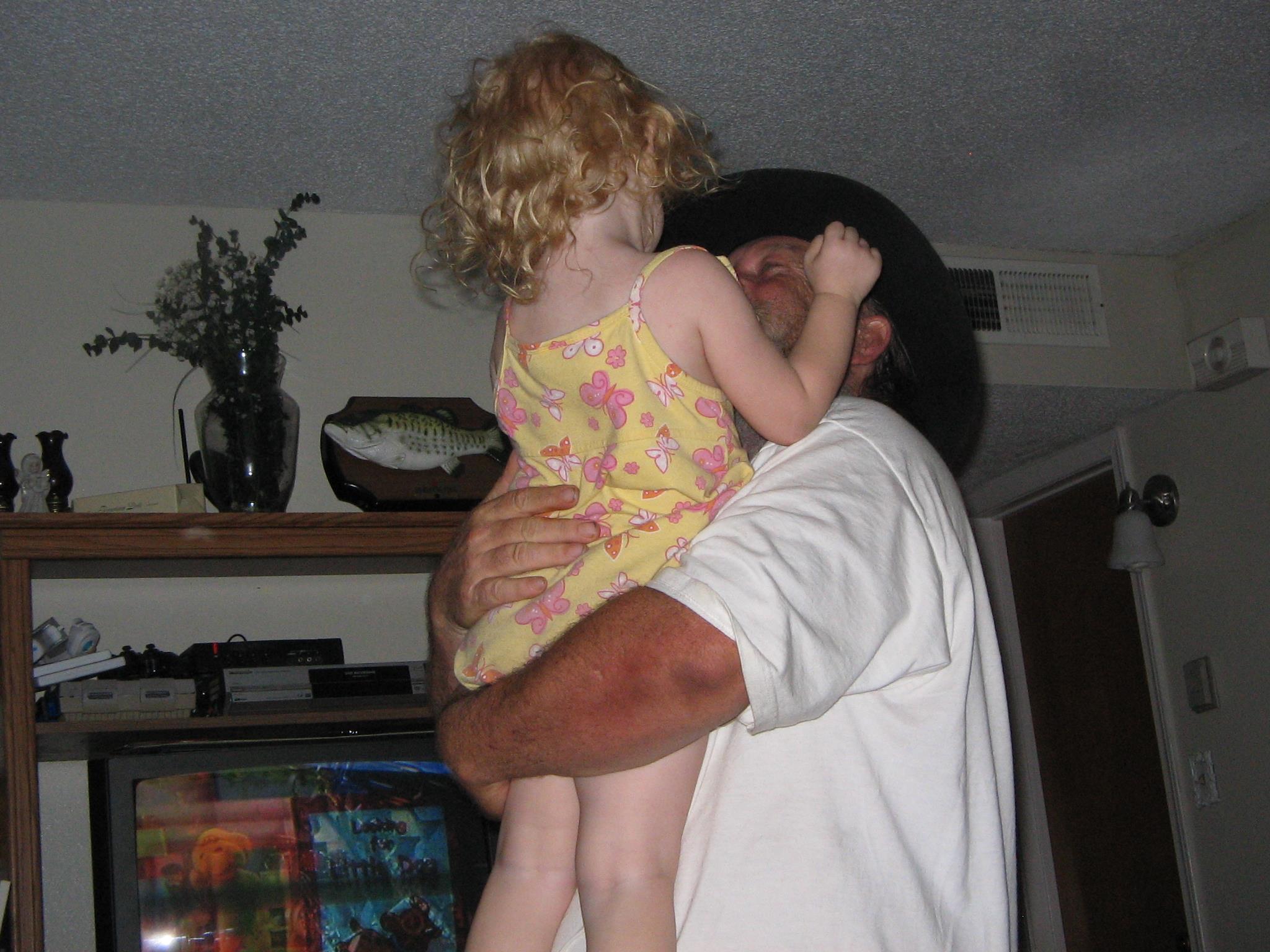 A man holding a baby