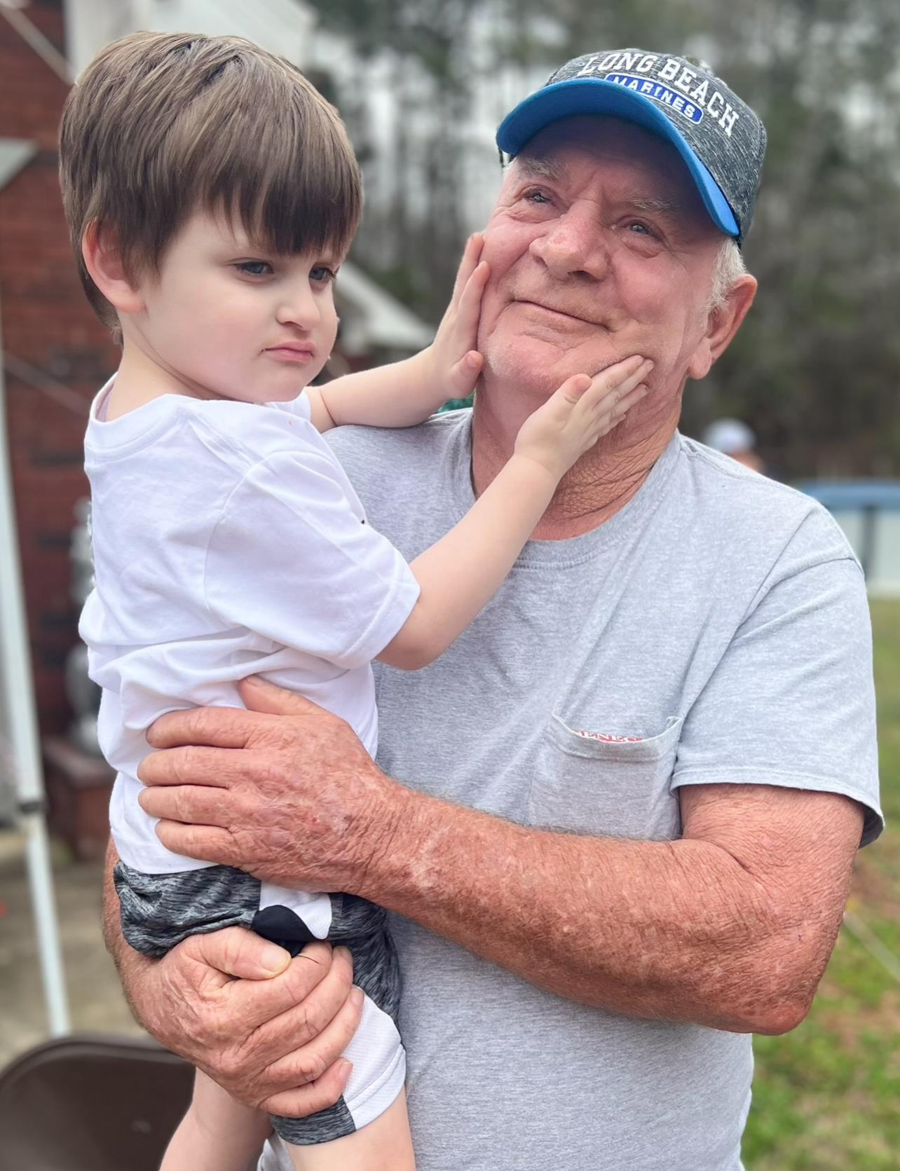 A man holding a child