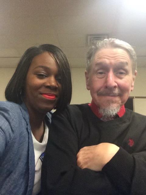 A man and woman taking a selfie