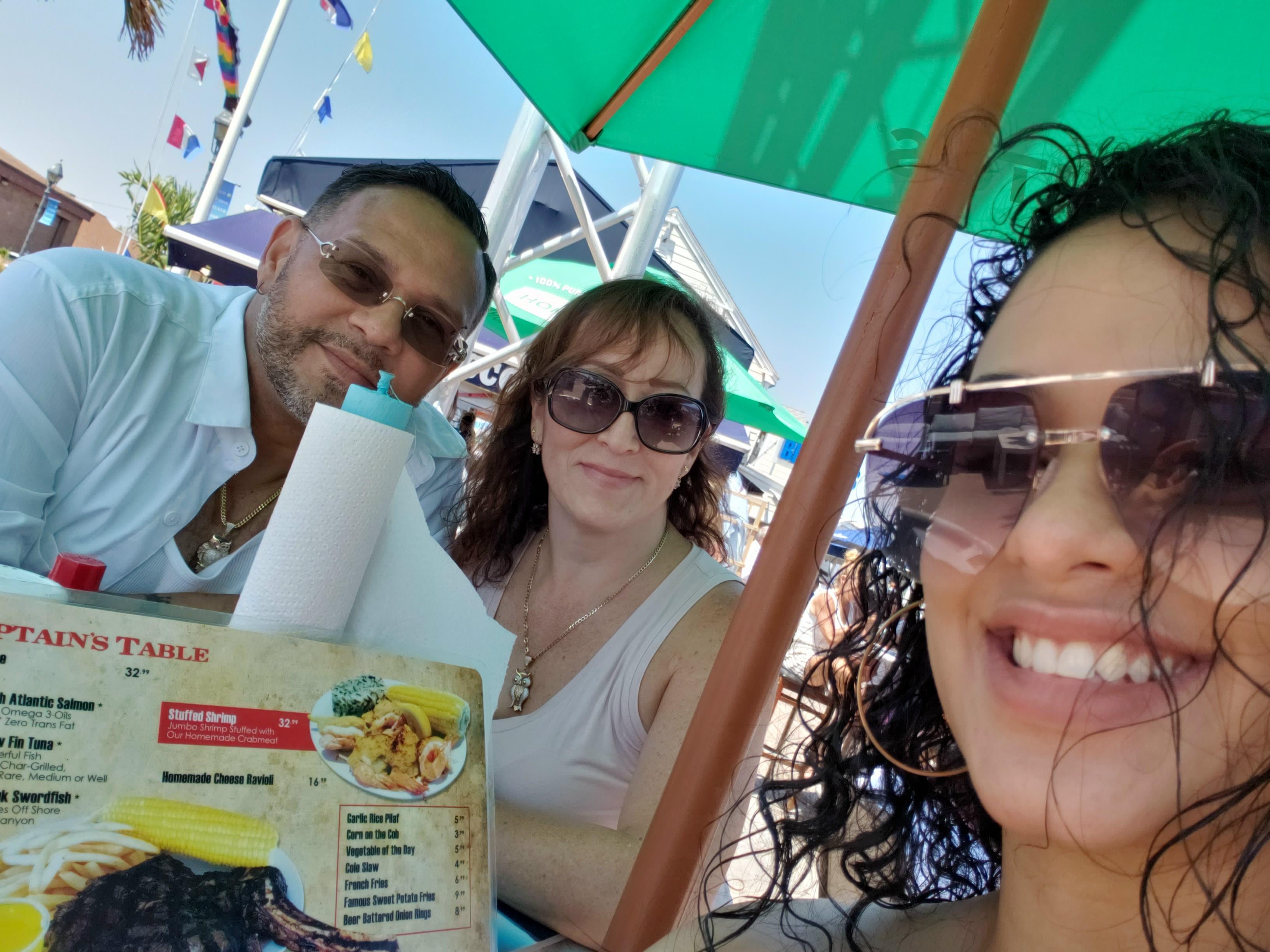 A group of people taking a selfie