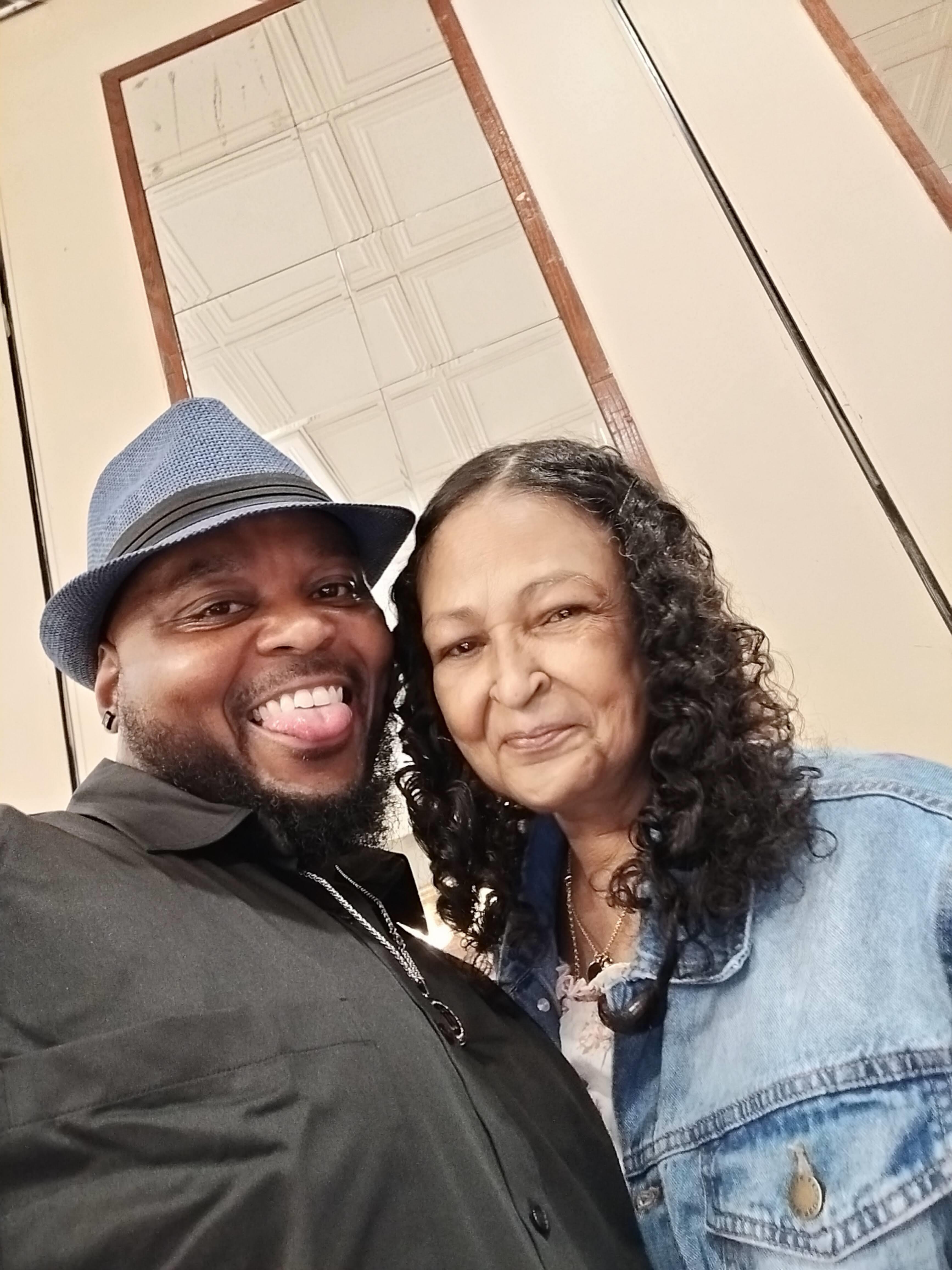 A man and woman taking a selfie