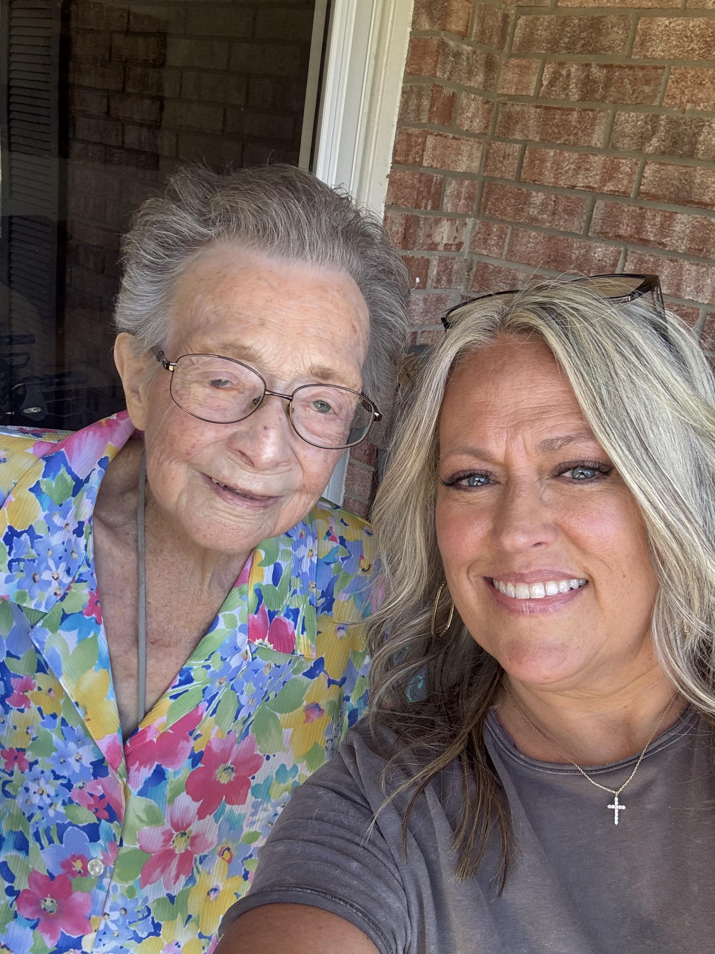 Two women taking a selfie