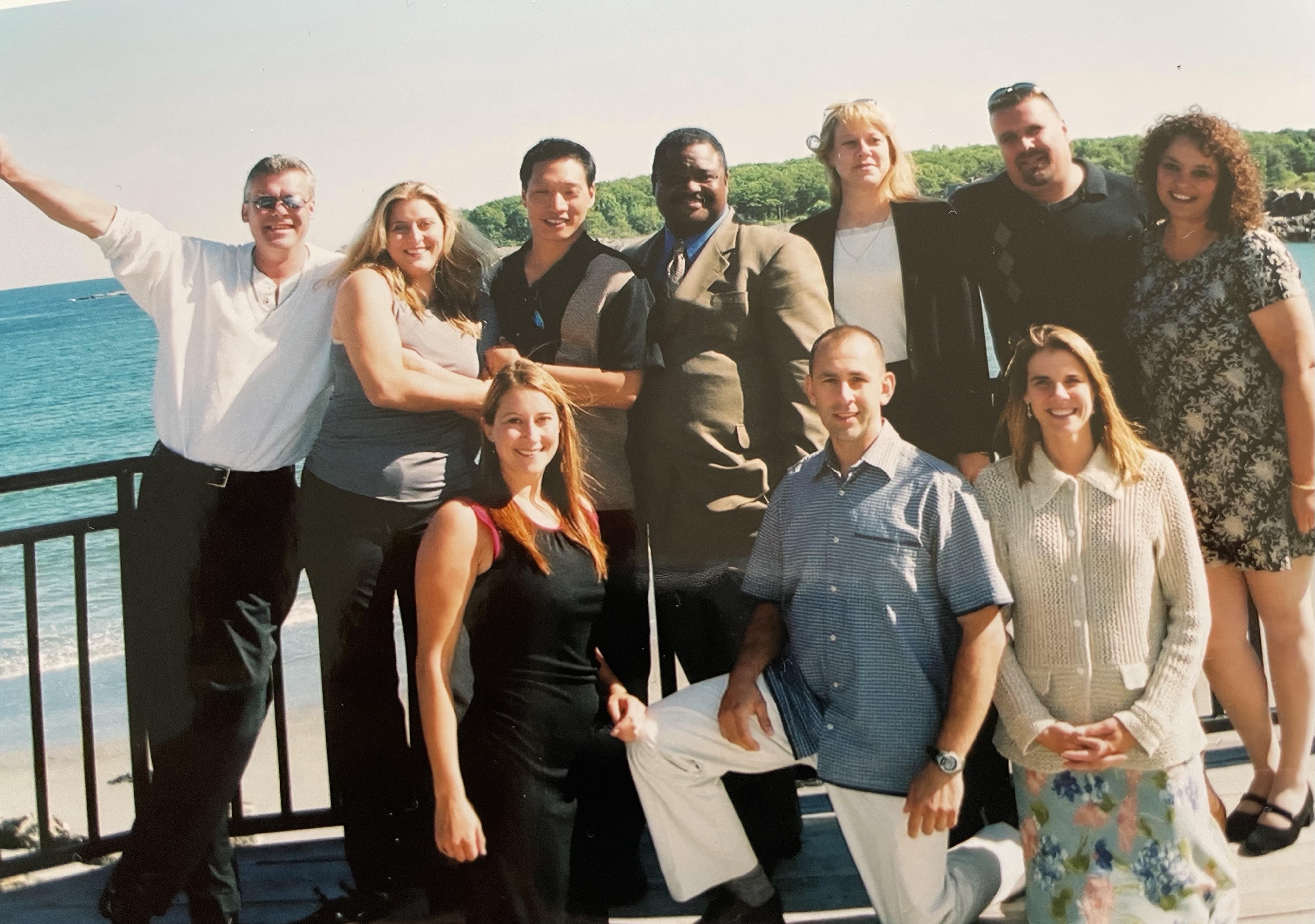 A group of people posing for a photo