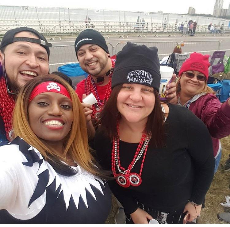 A group of people posing for a photo