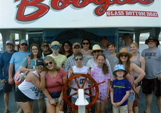 A group of people posing for a photo