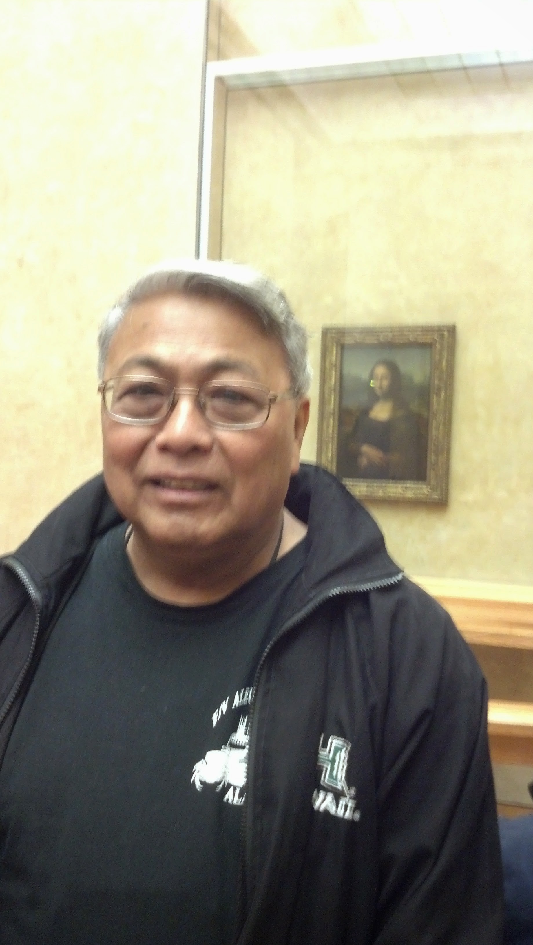 A man in a black jacket