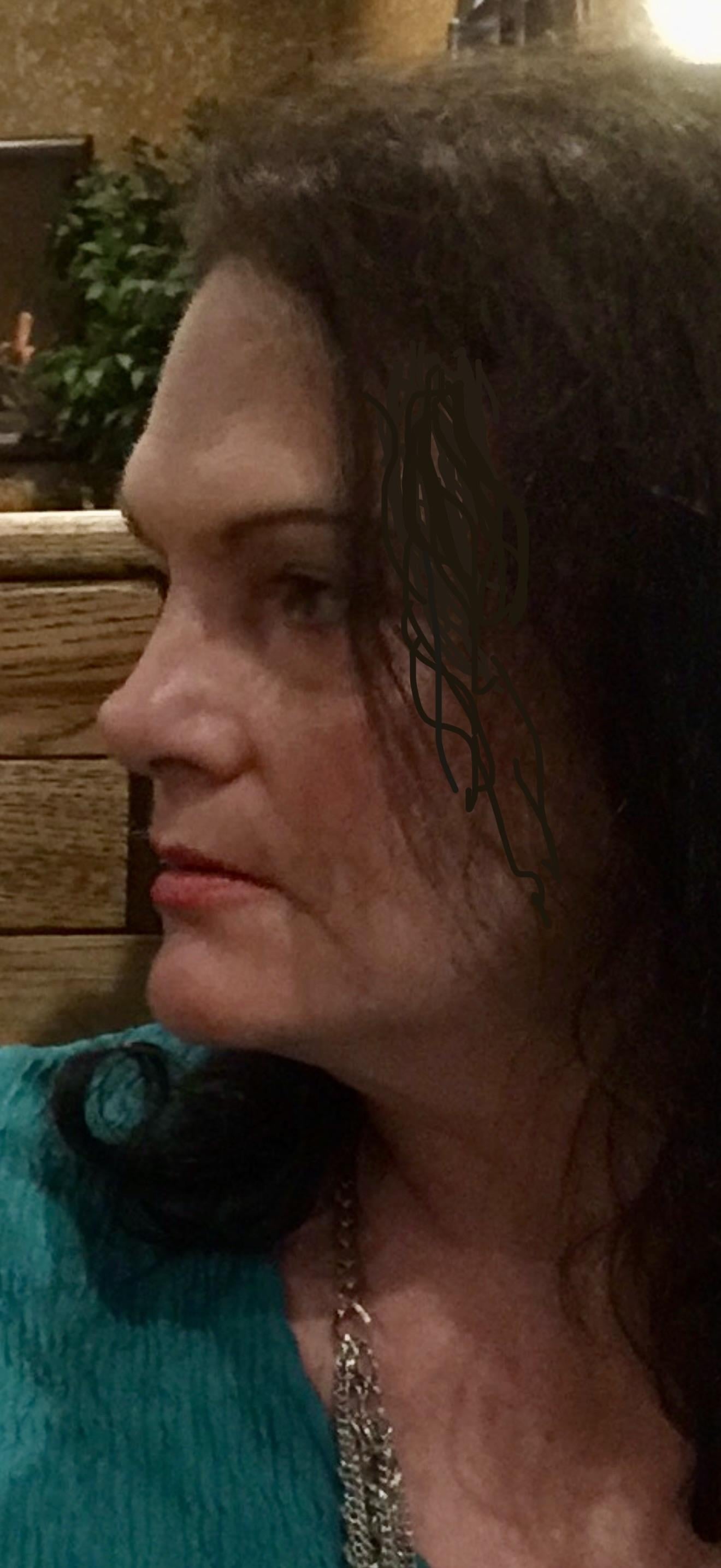 A woman with long hair