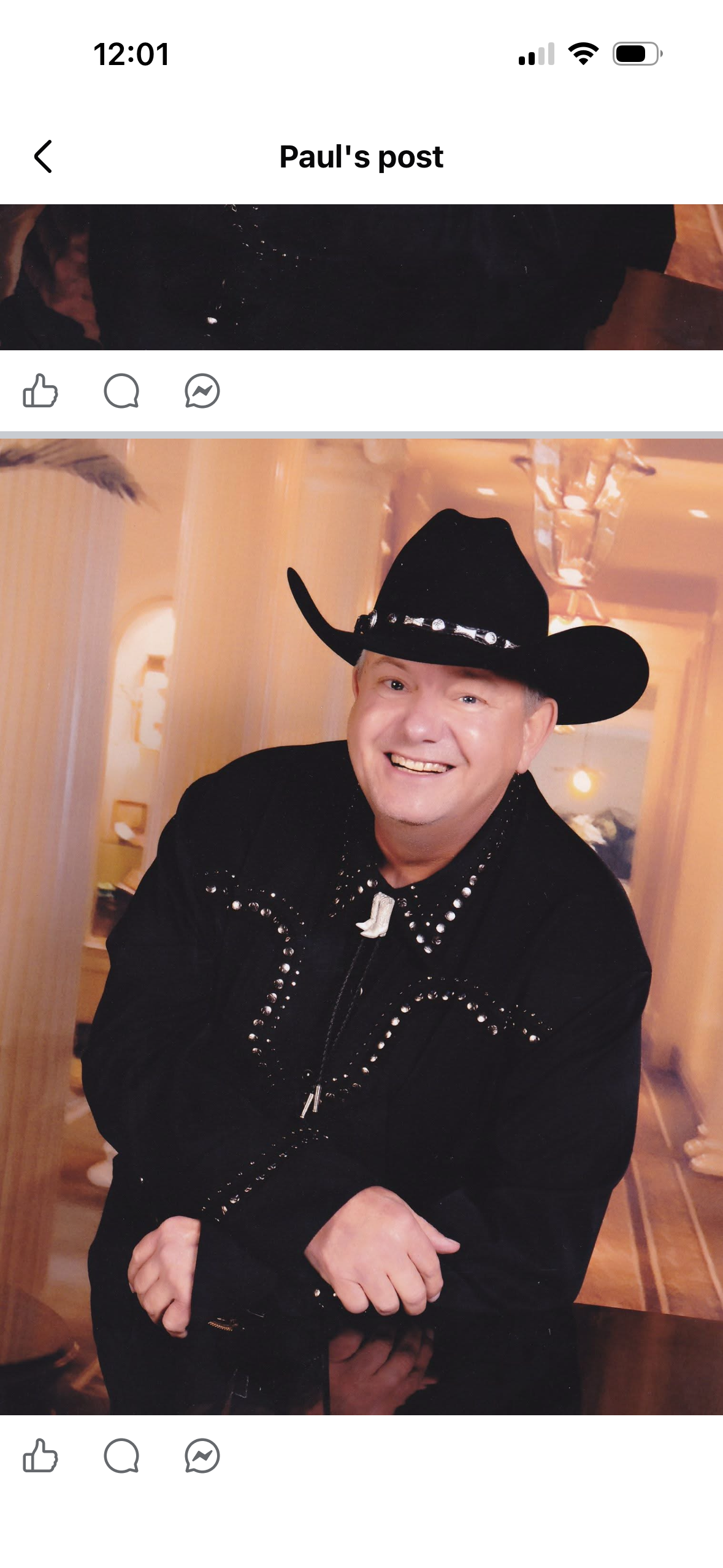 A man in a cowboy hat