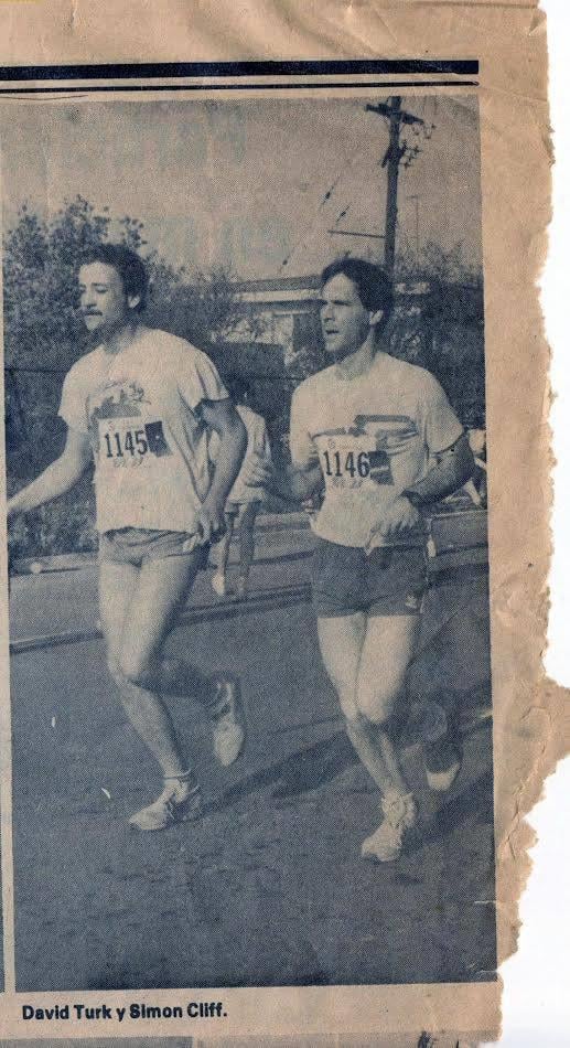 A couple of men running