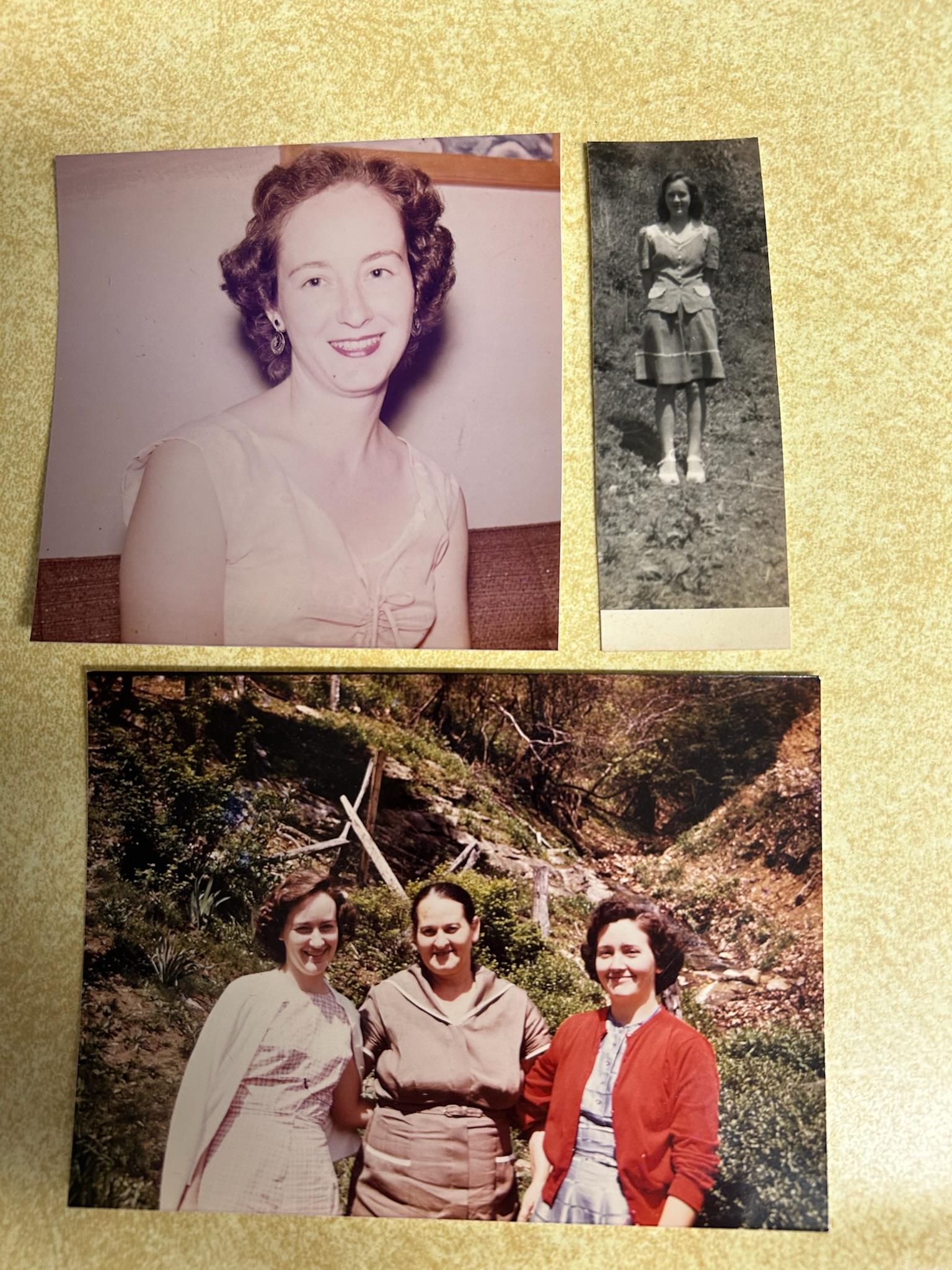 A group of photos of women