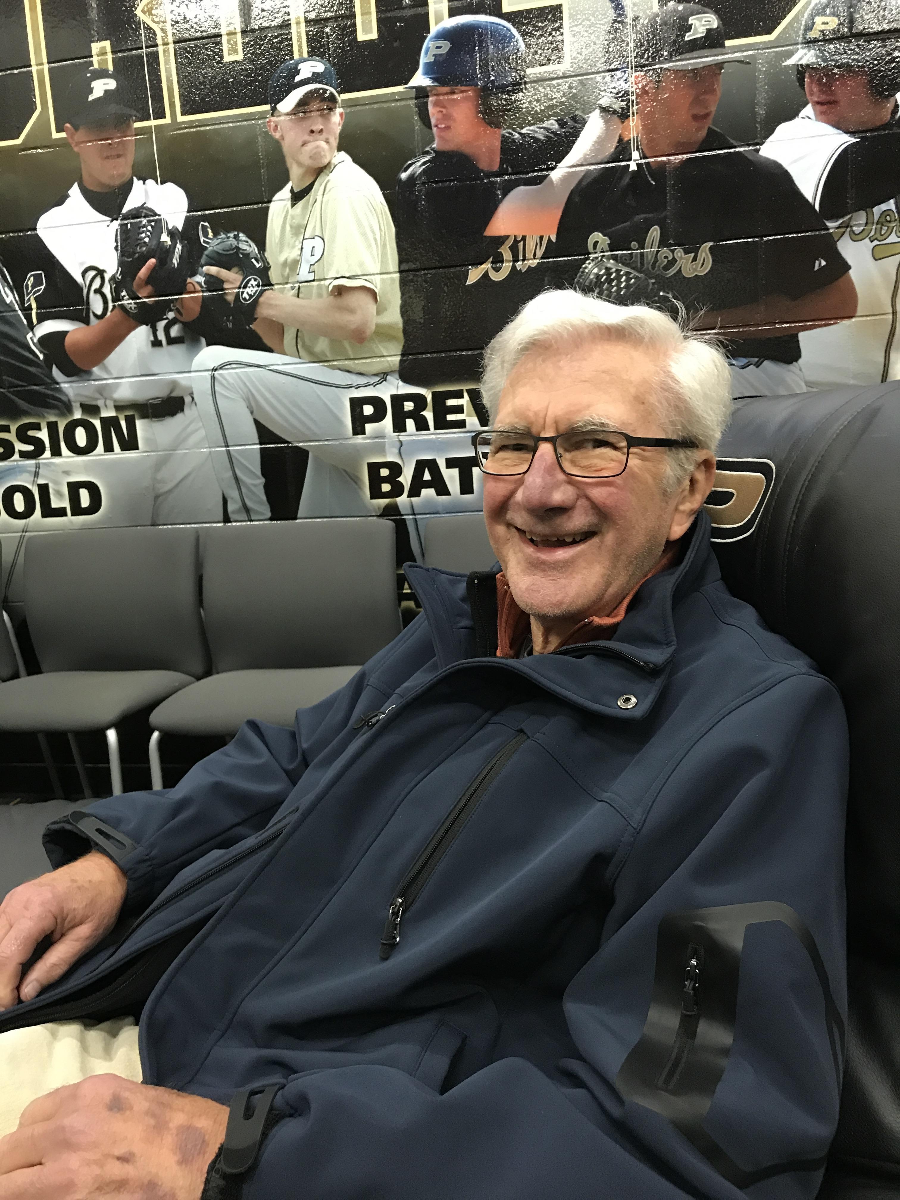 A man sitting in a chair