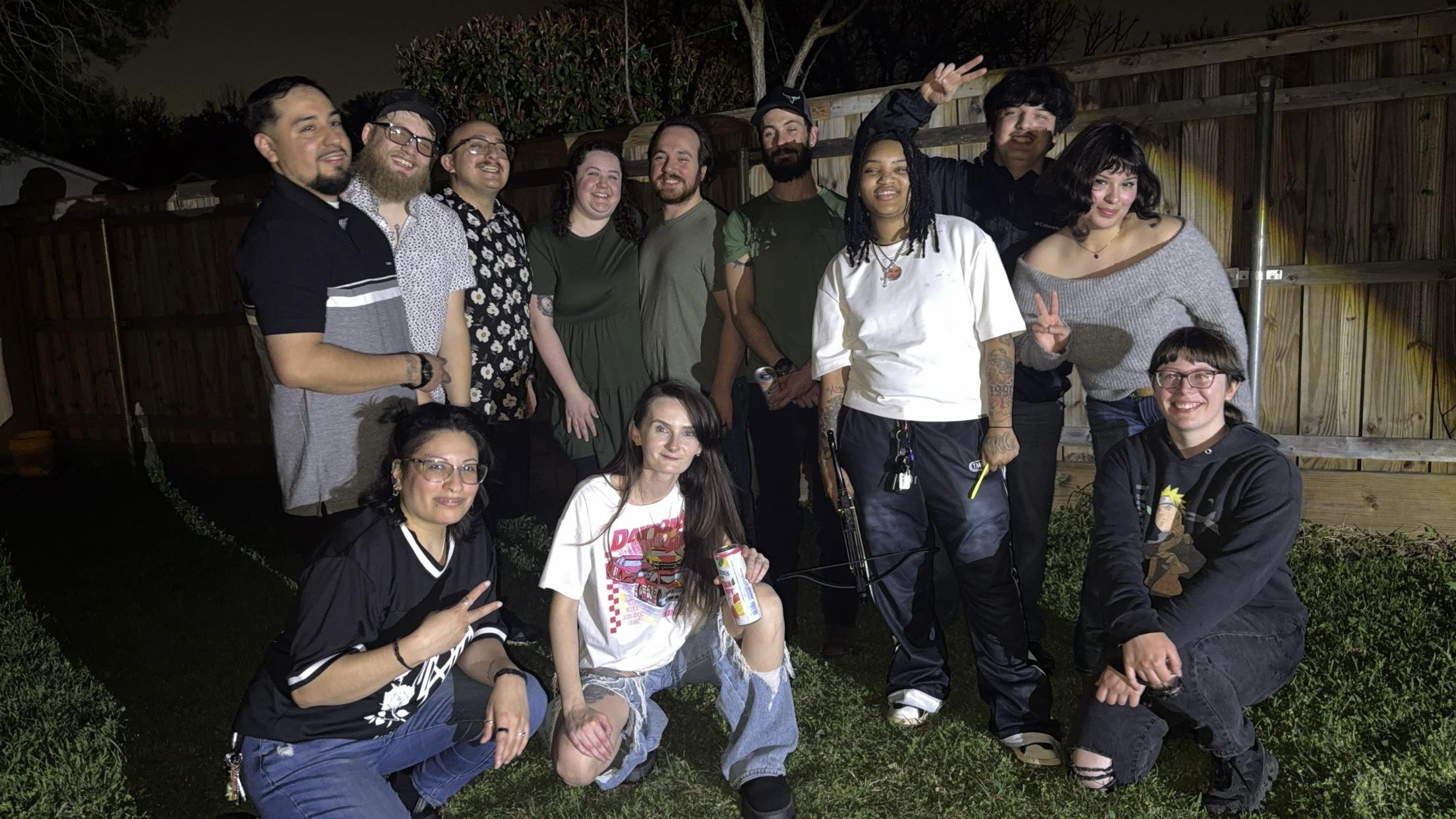 A group of people posing for a photo