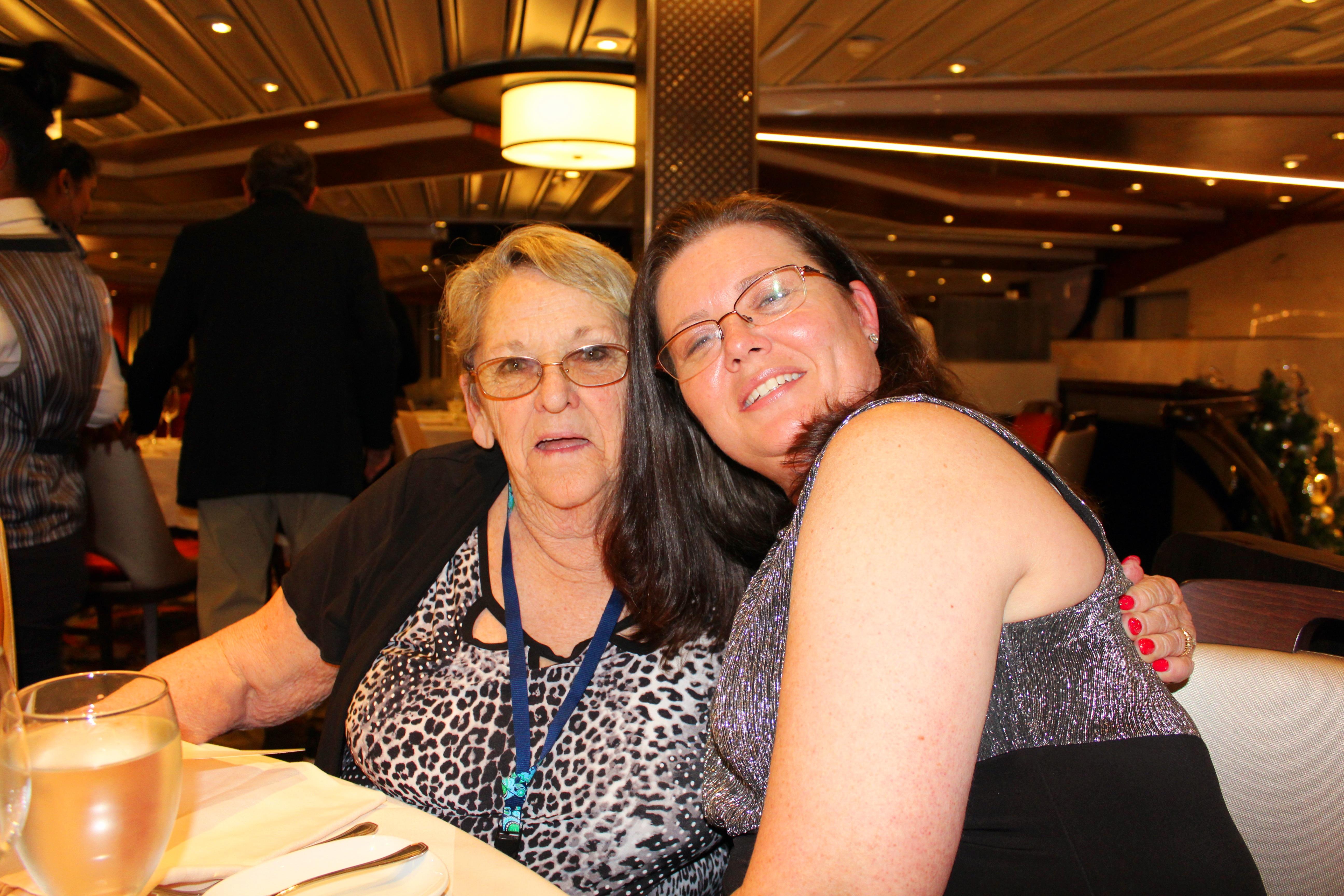 Two women sitting at a table