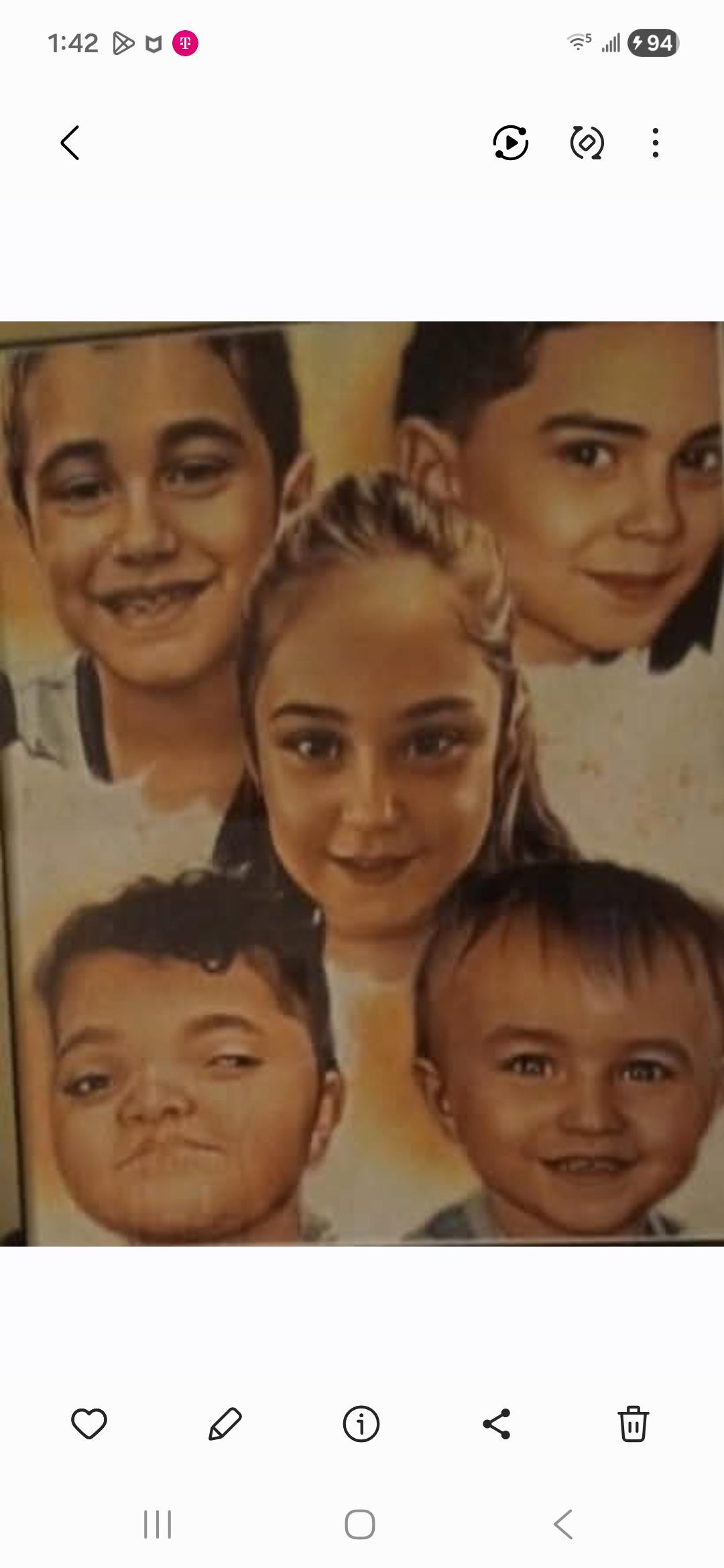 A group of children's faces