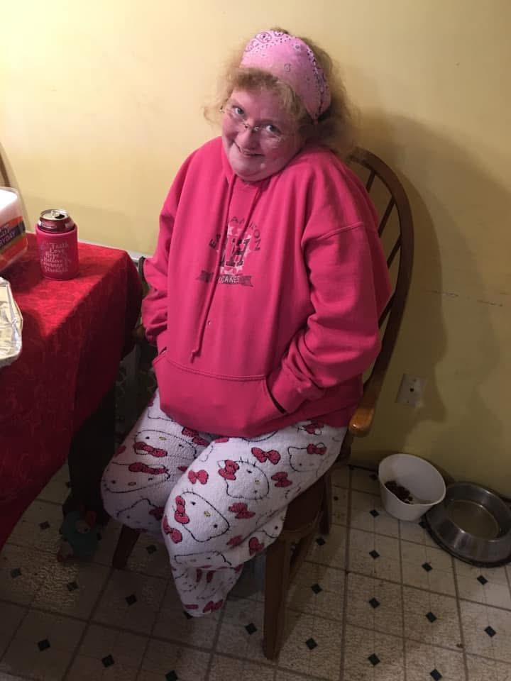 A woman sitting in a chair