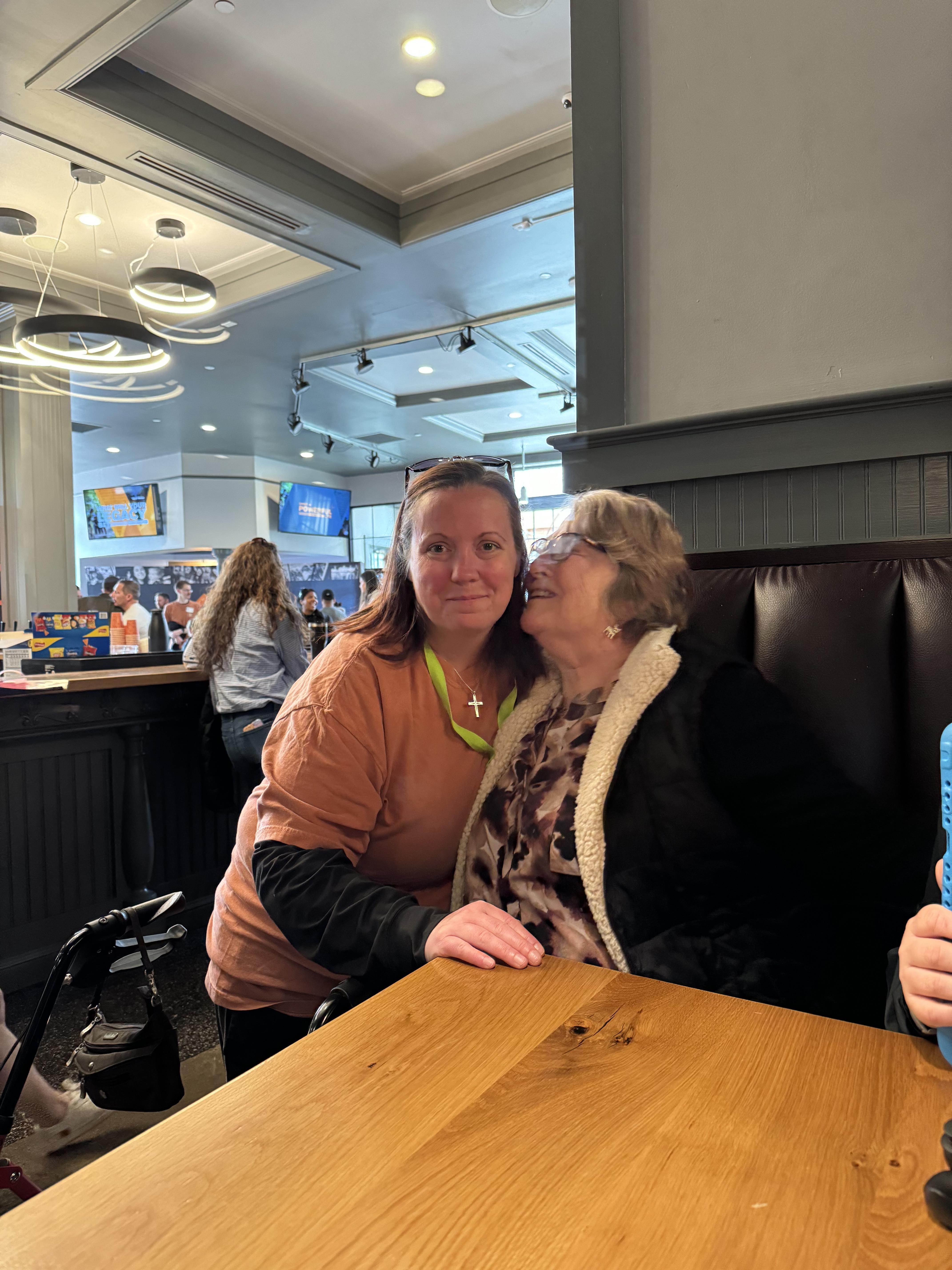 Two women sitting at a table
