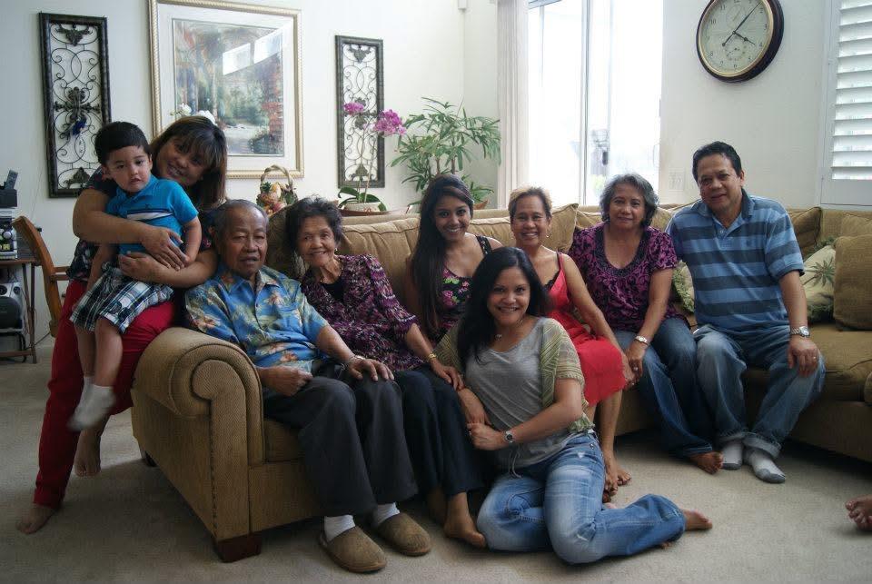 A group of people sitting on a couch