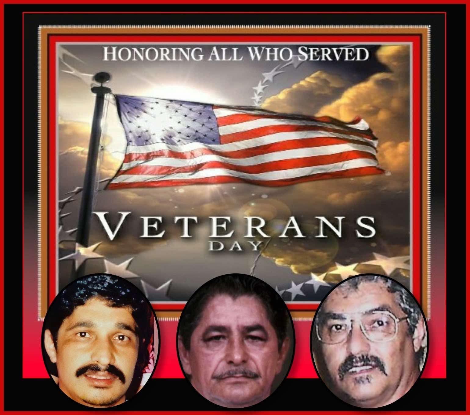 A group of men with a flag