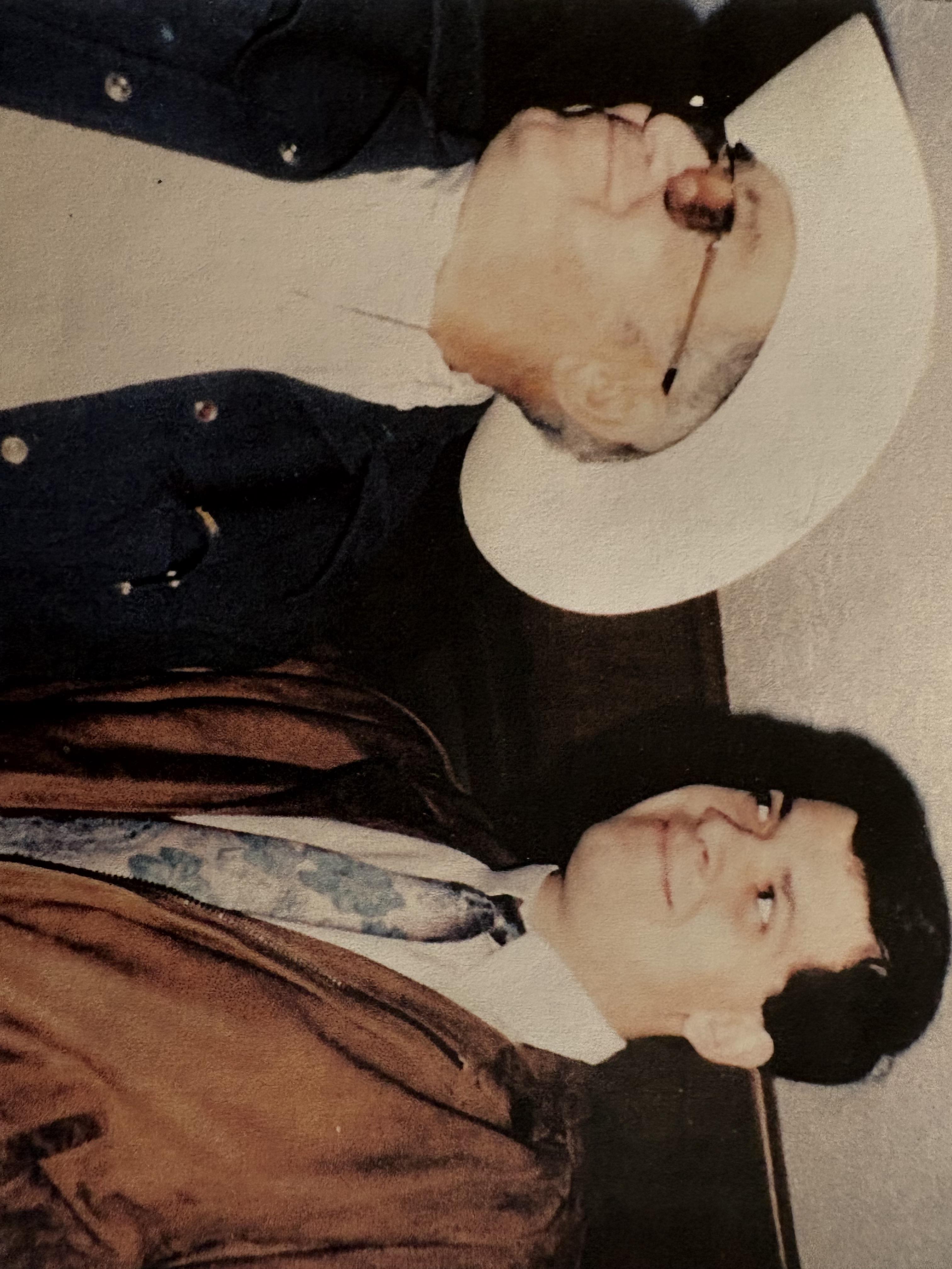 A man with a hat on his head