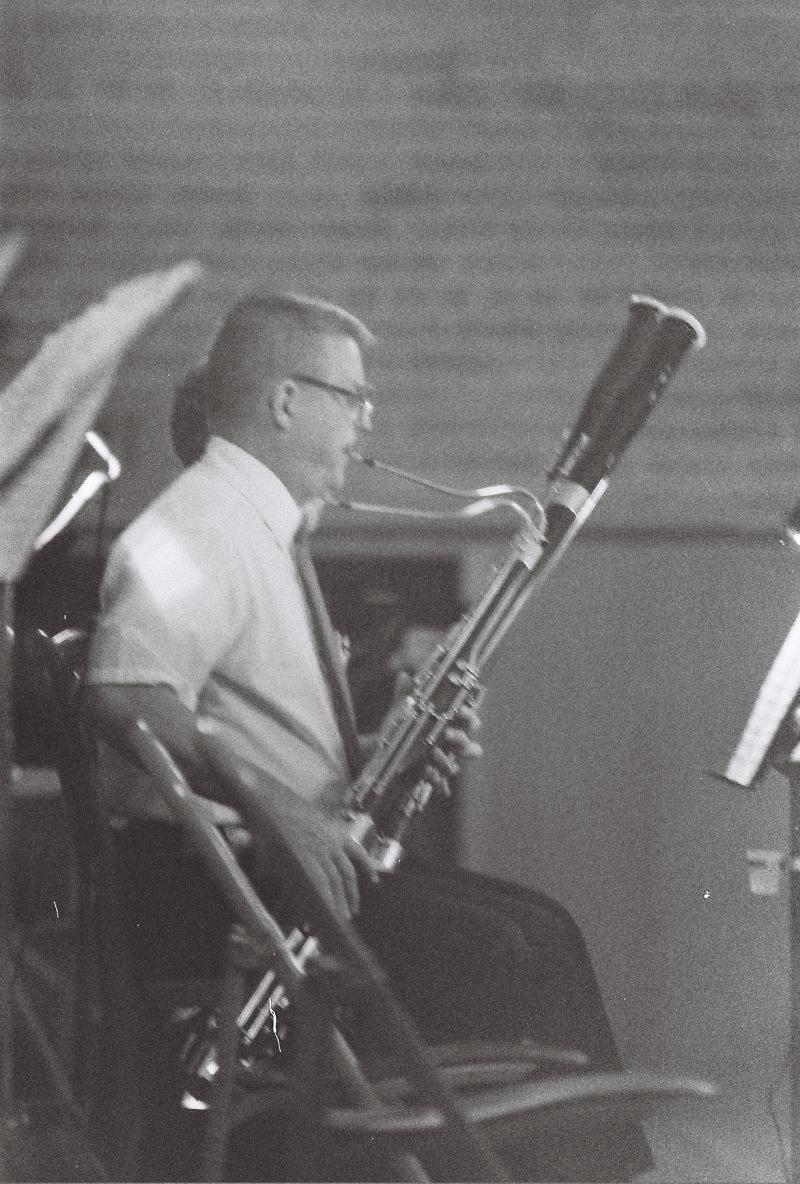 A man playing a clarinet