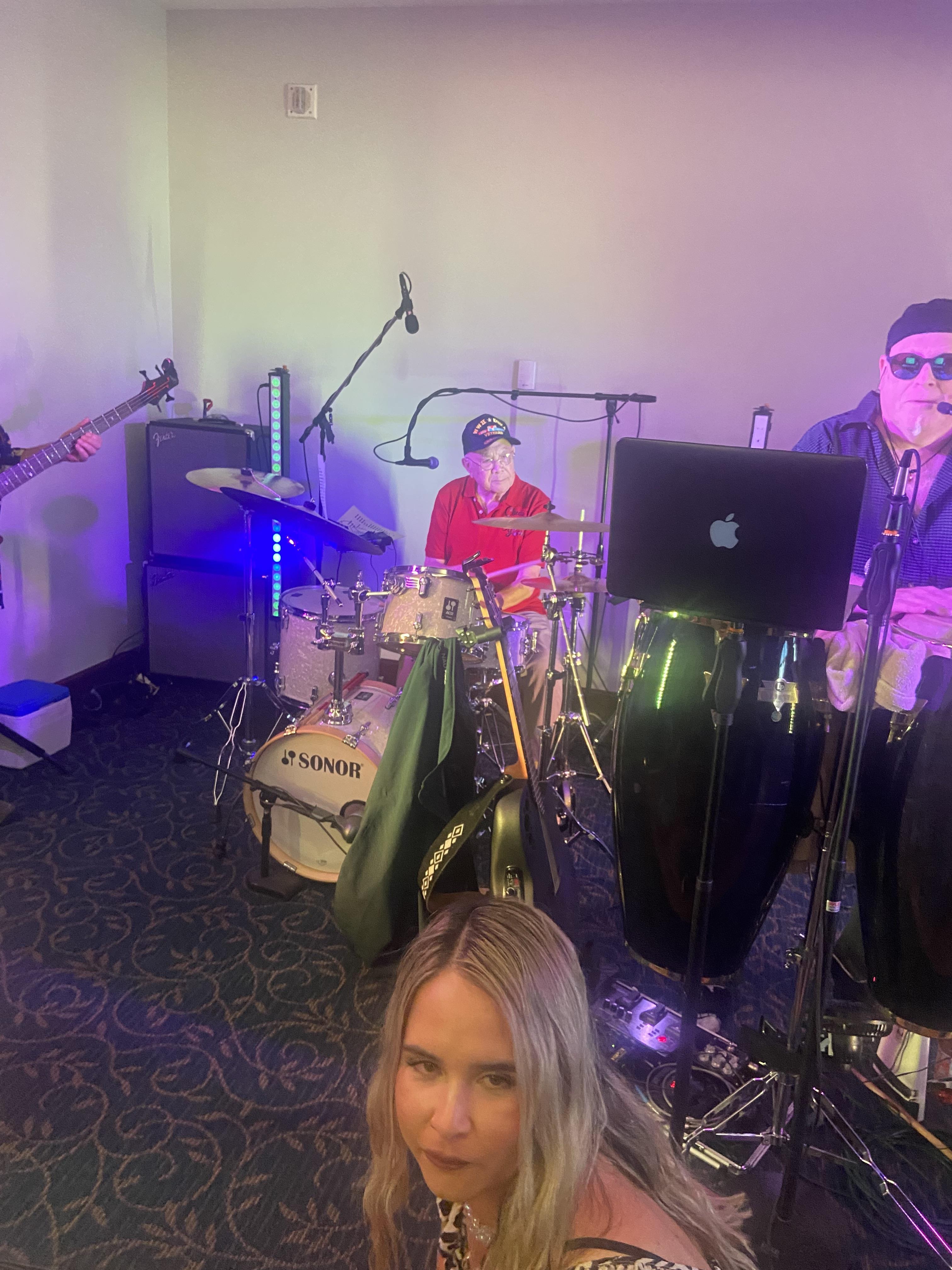 A group of people playing instruments