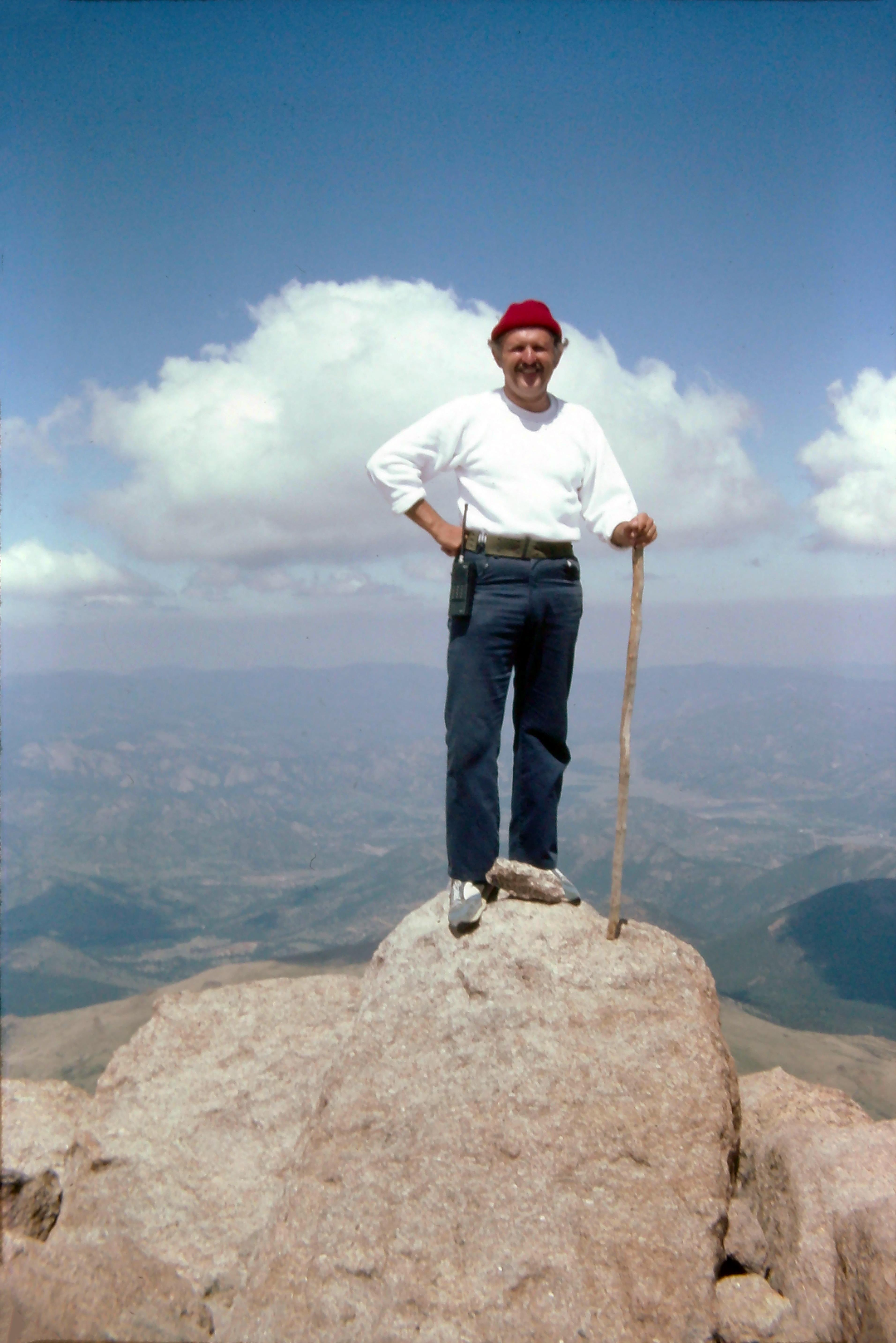 A man standing on a rock