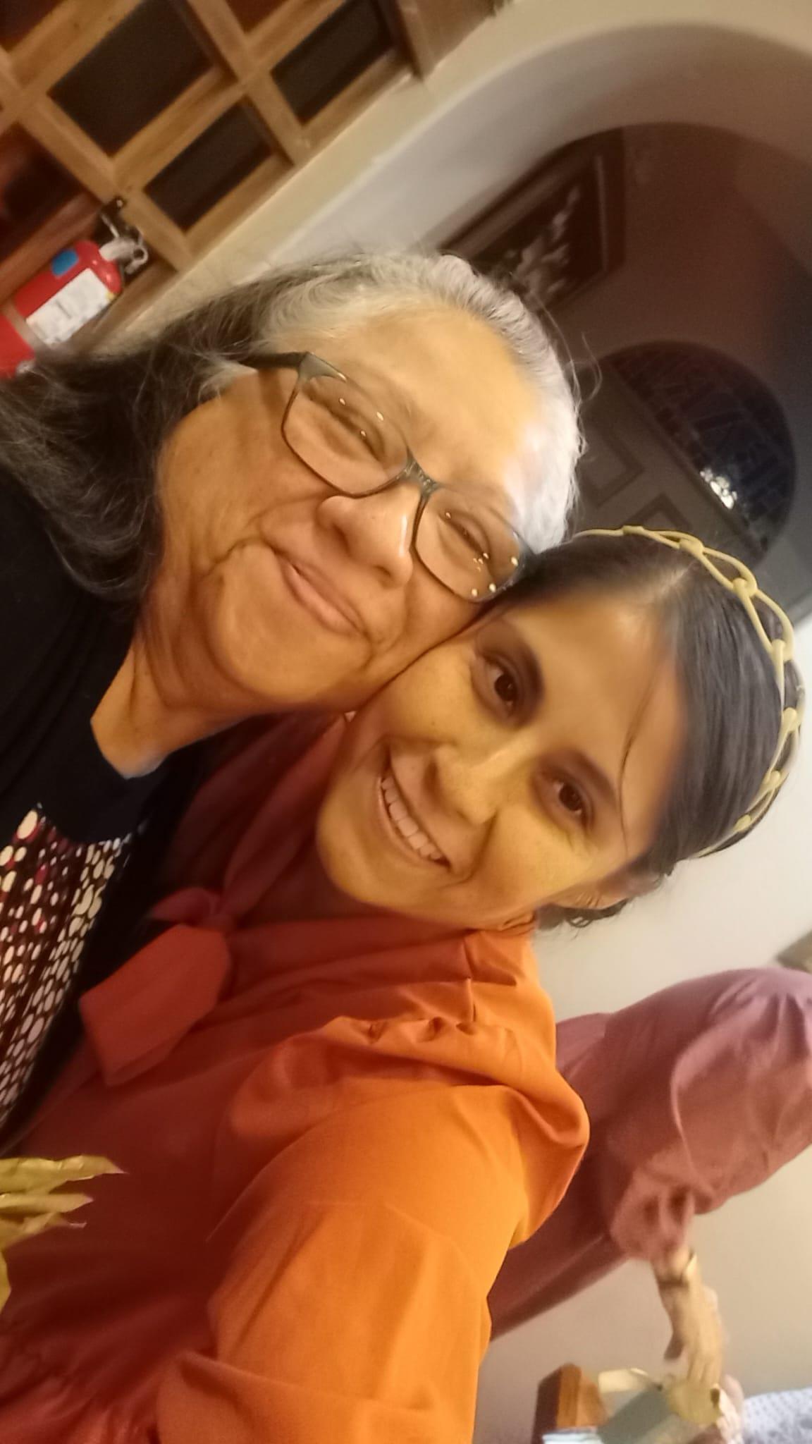 Two women taking a selfie