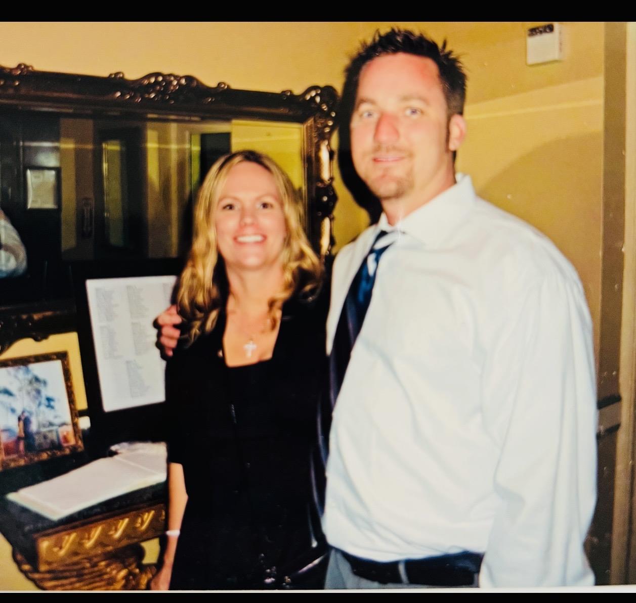 A man and woman standing together