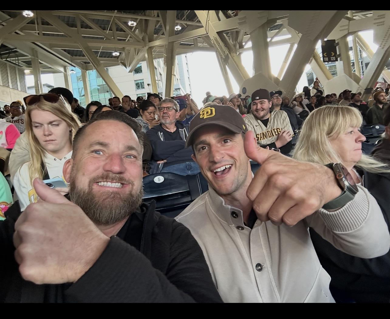 A group of people sitting in a stadium