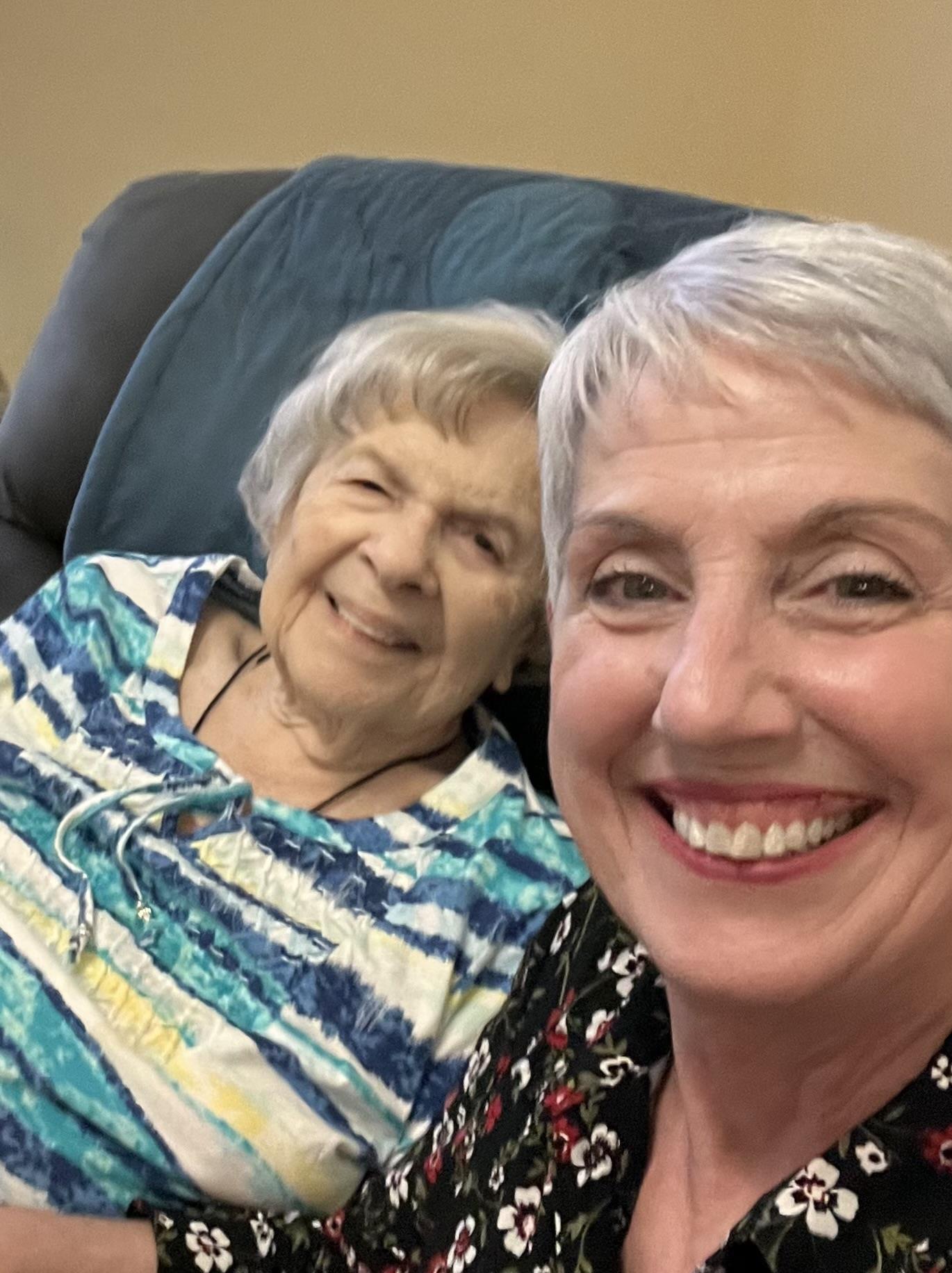 Two women taking a selfie