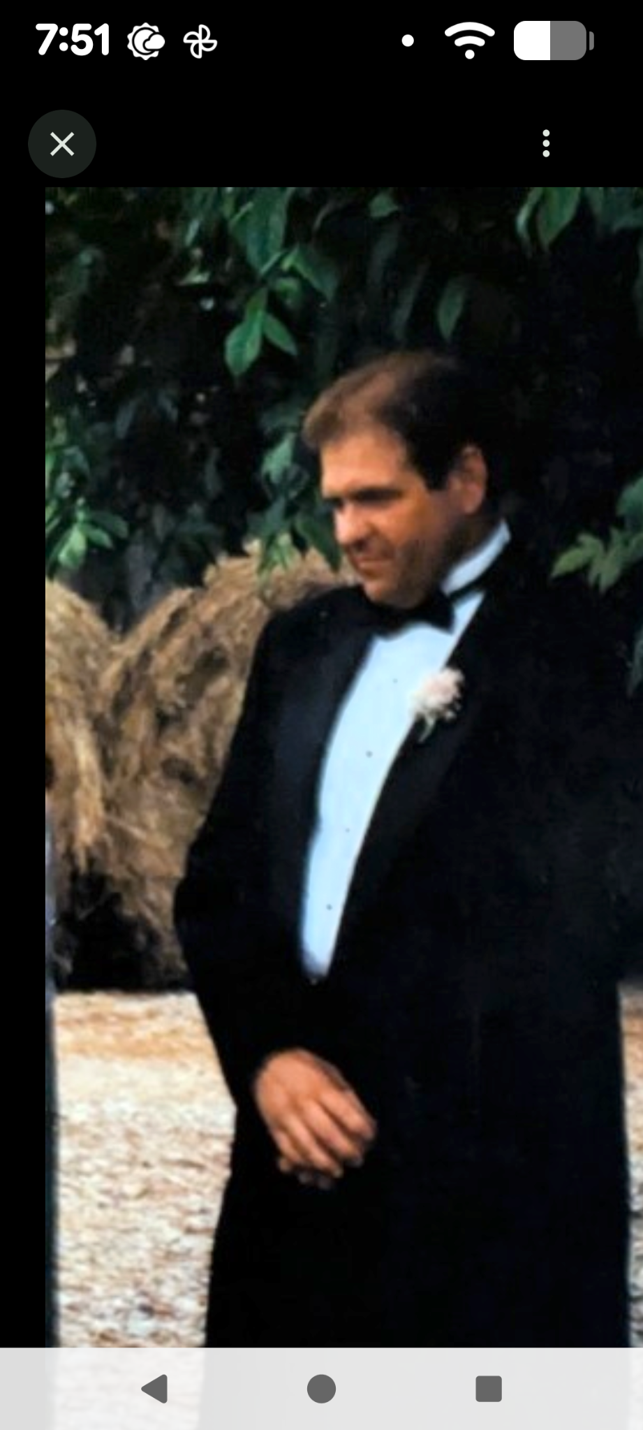 A man in a tuxedo