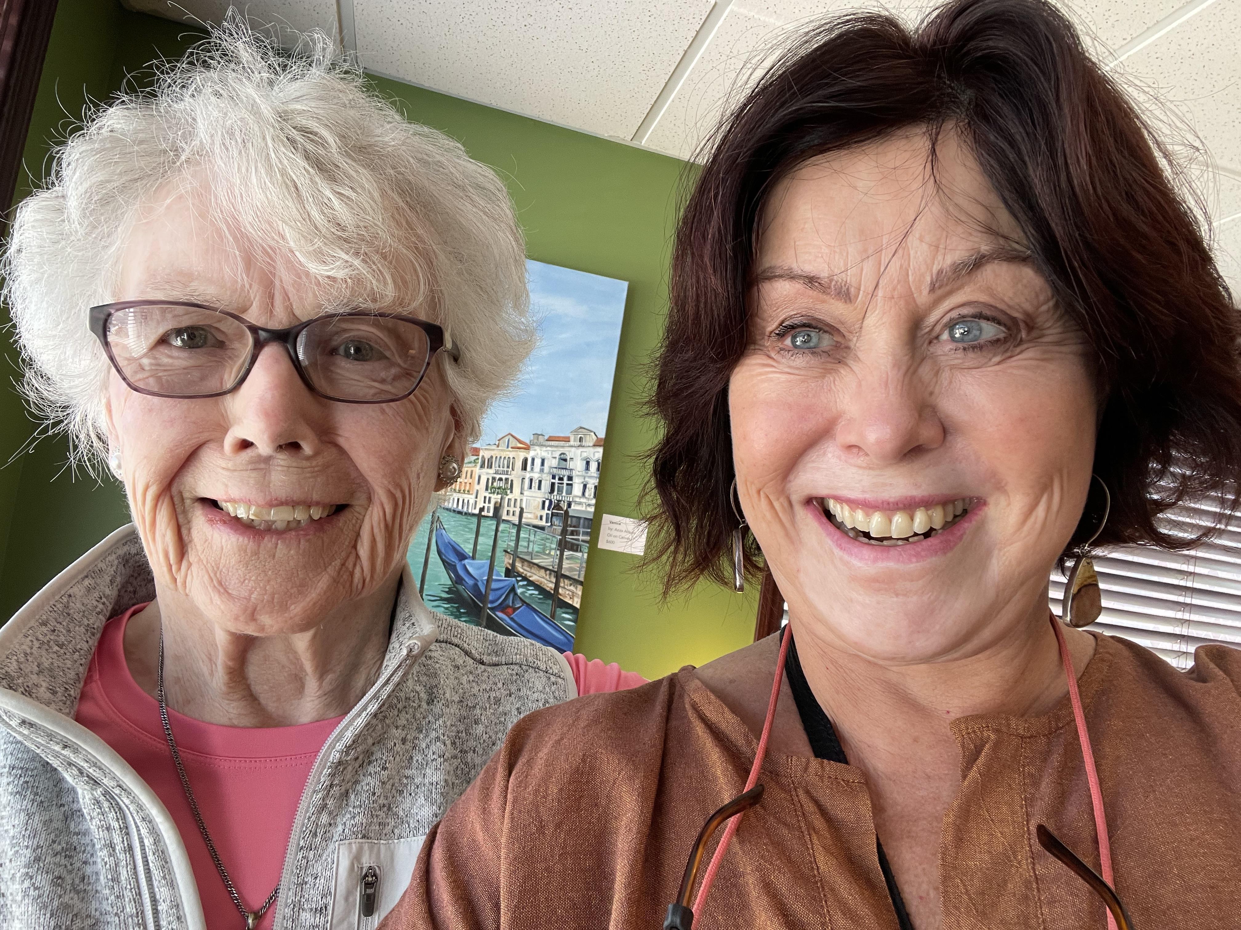 Two women smiling for a selfie