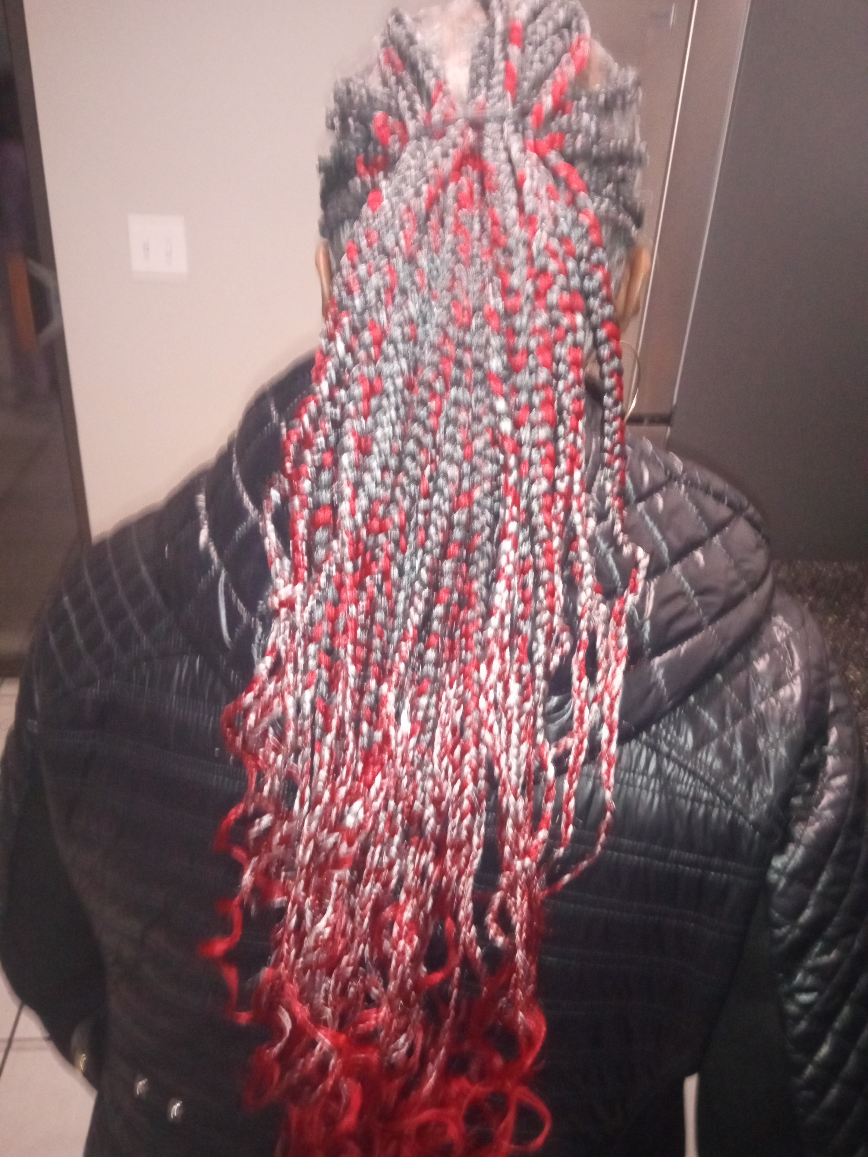 A woman with braids on her hair