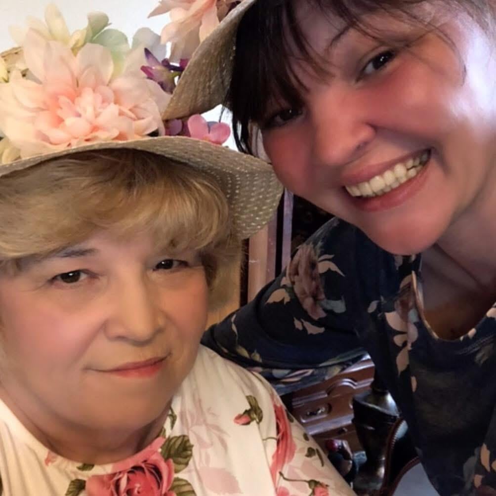 Two women taking a selfie