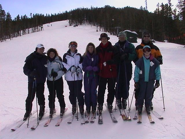 A group of people on skis