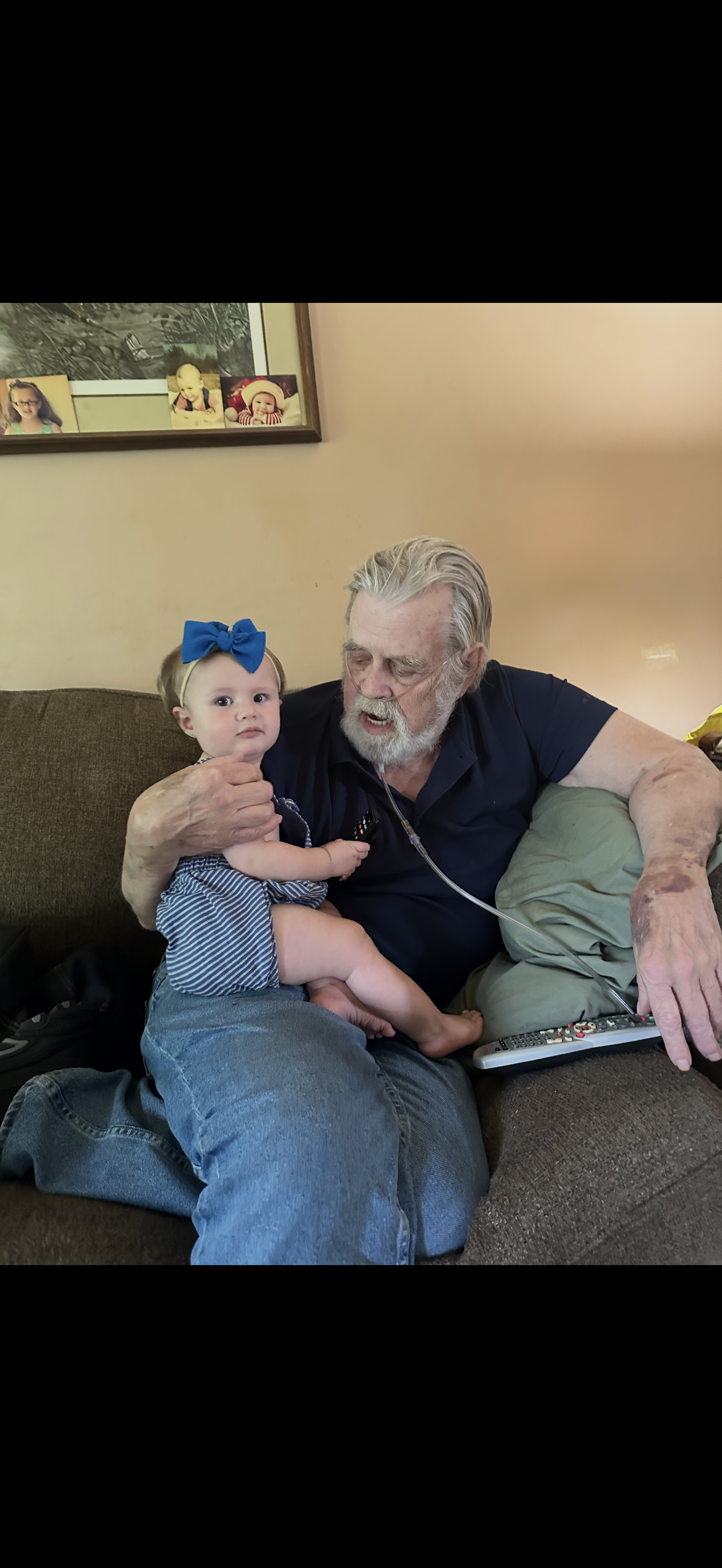 A man holding a baby