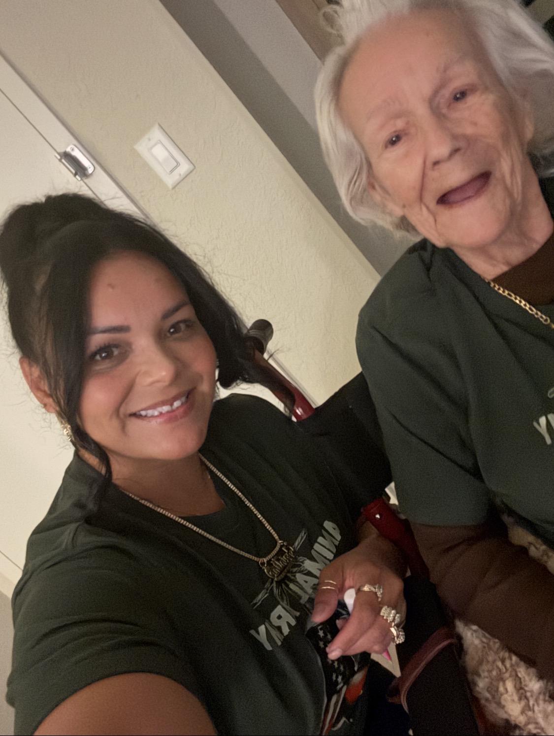 Two women taking a selfie