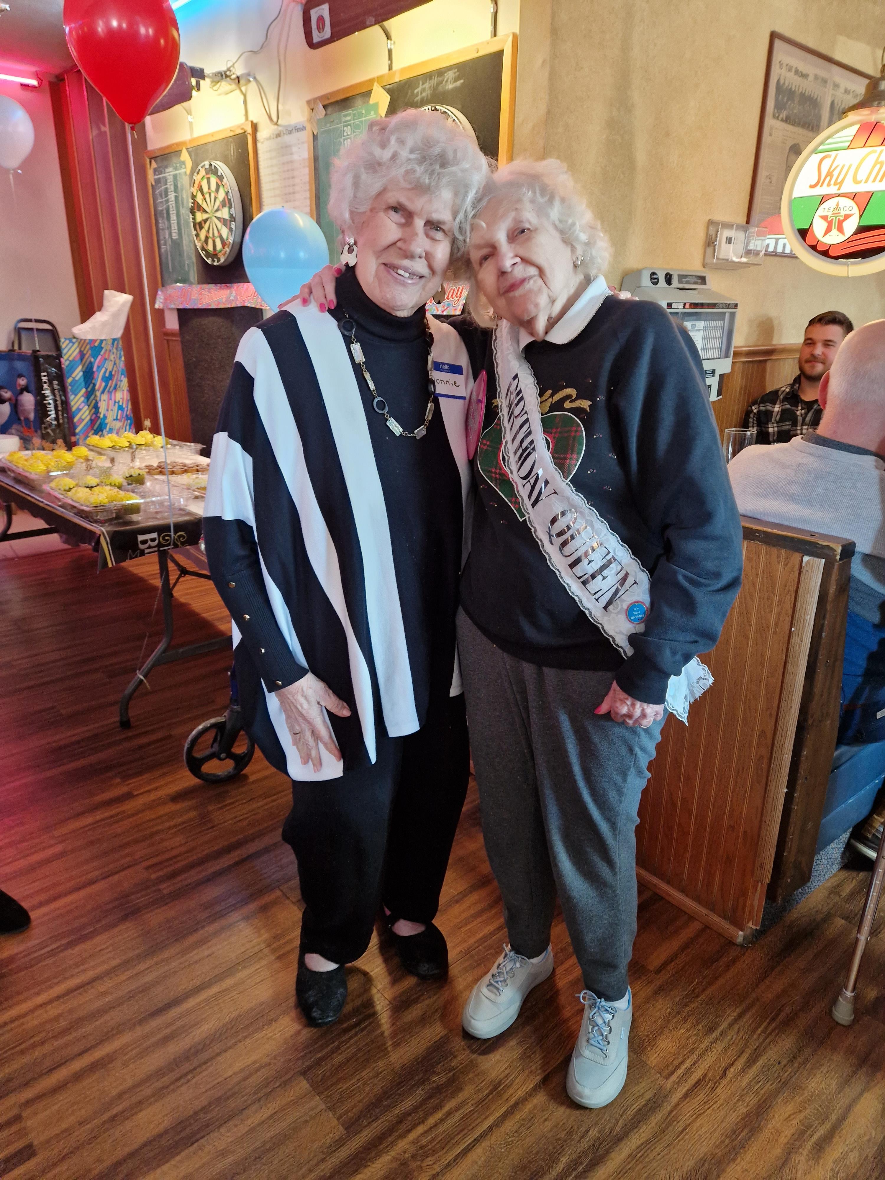 Two women posing for a picture