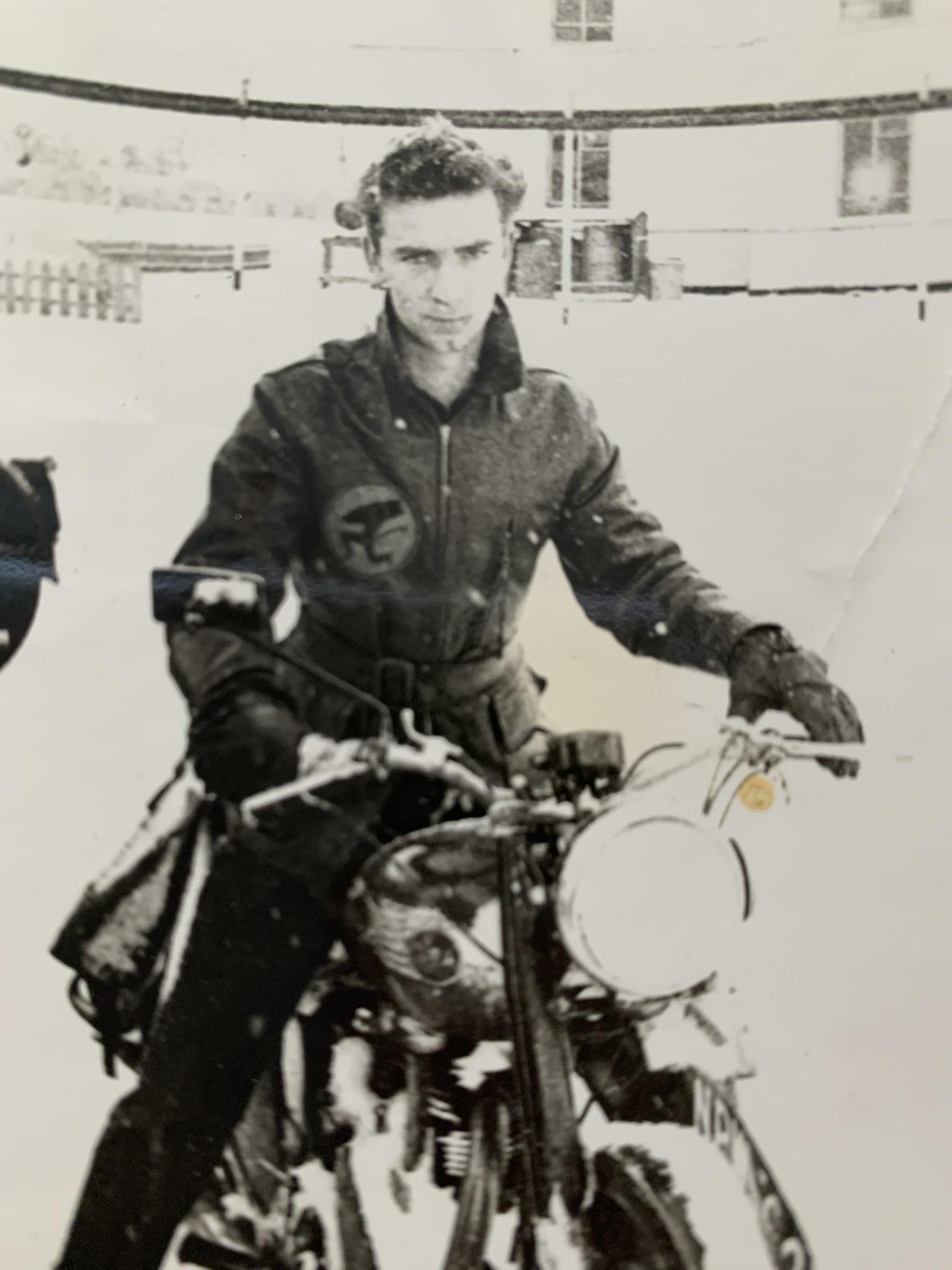 A man on a motorcycle