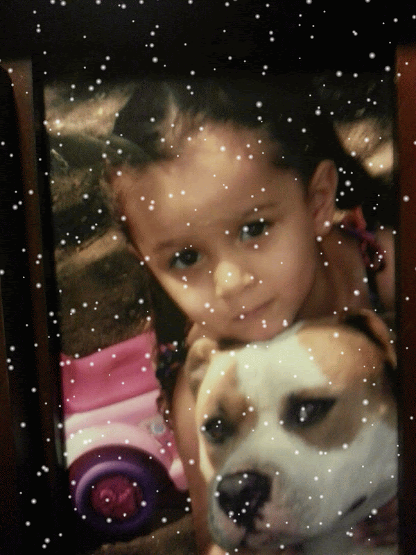 A girl and a dog