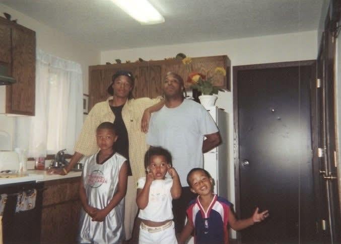 A family posing for a photo