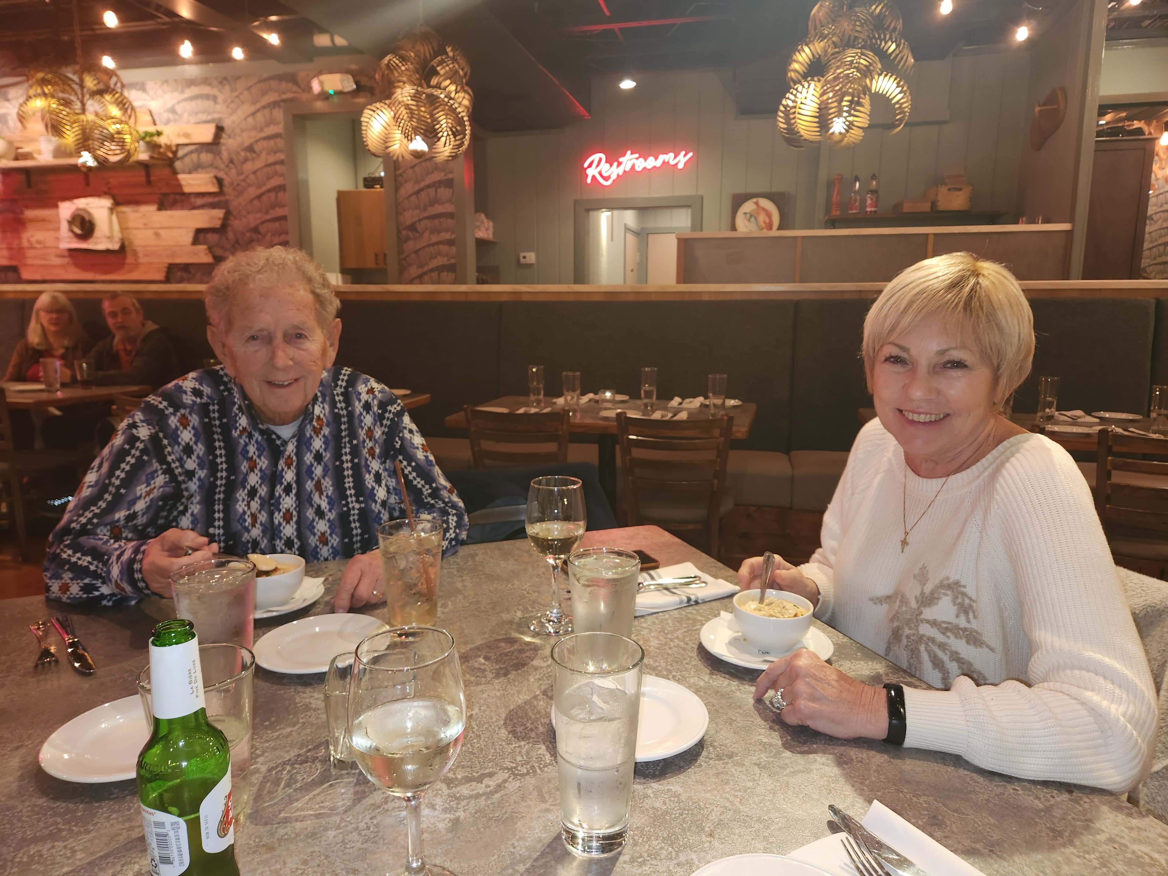 Two women sitting at a table