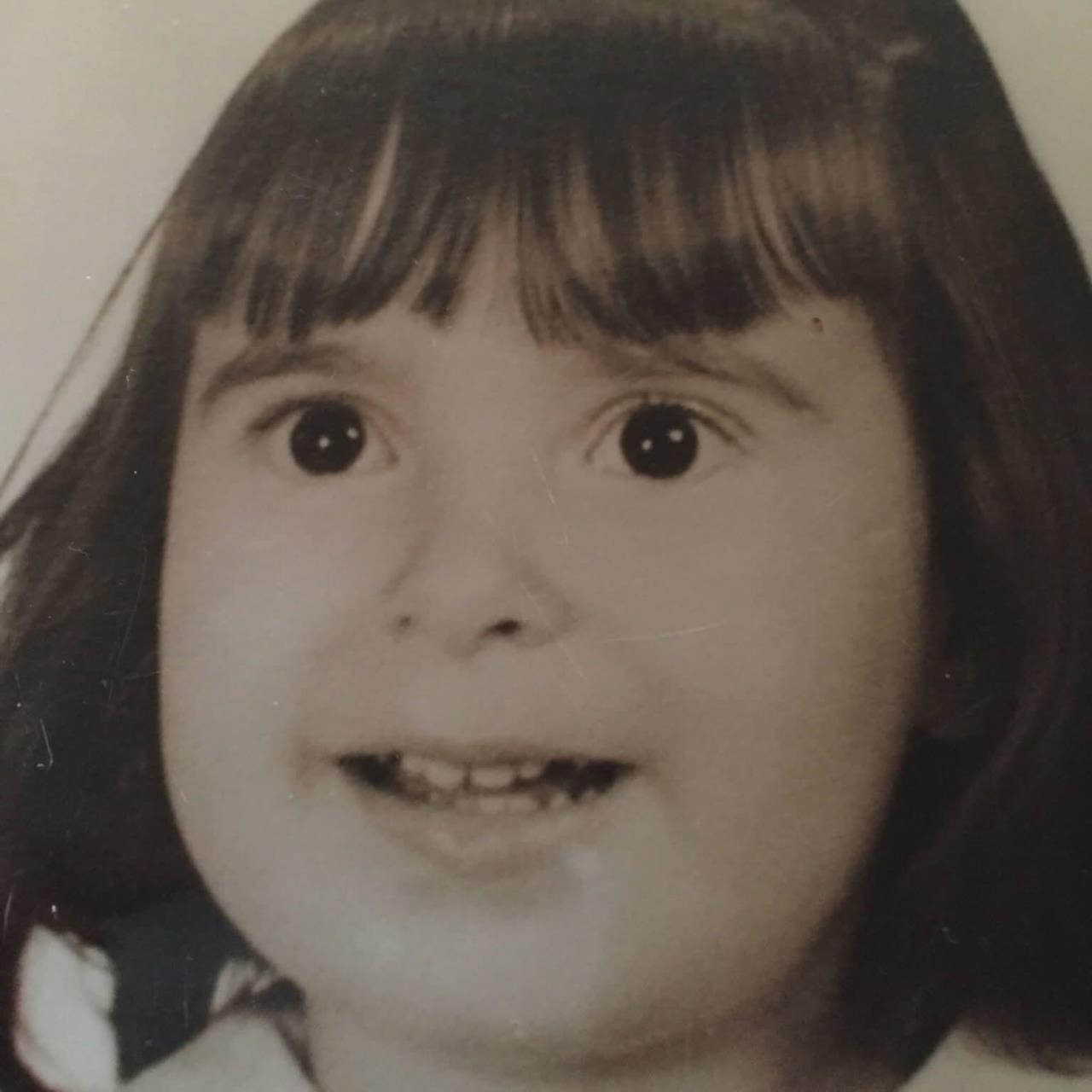 A close-up of a girl