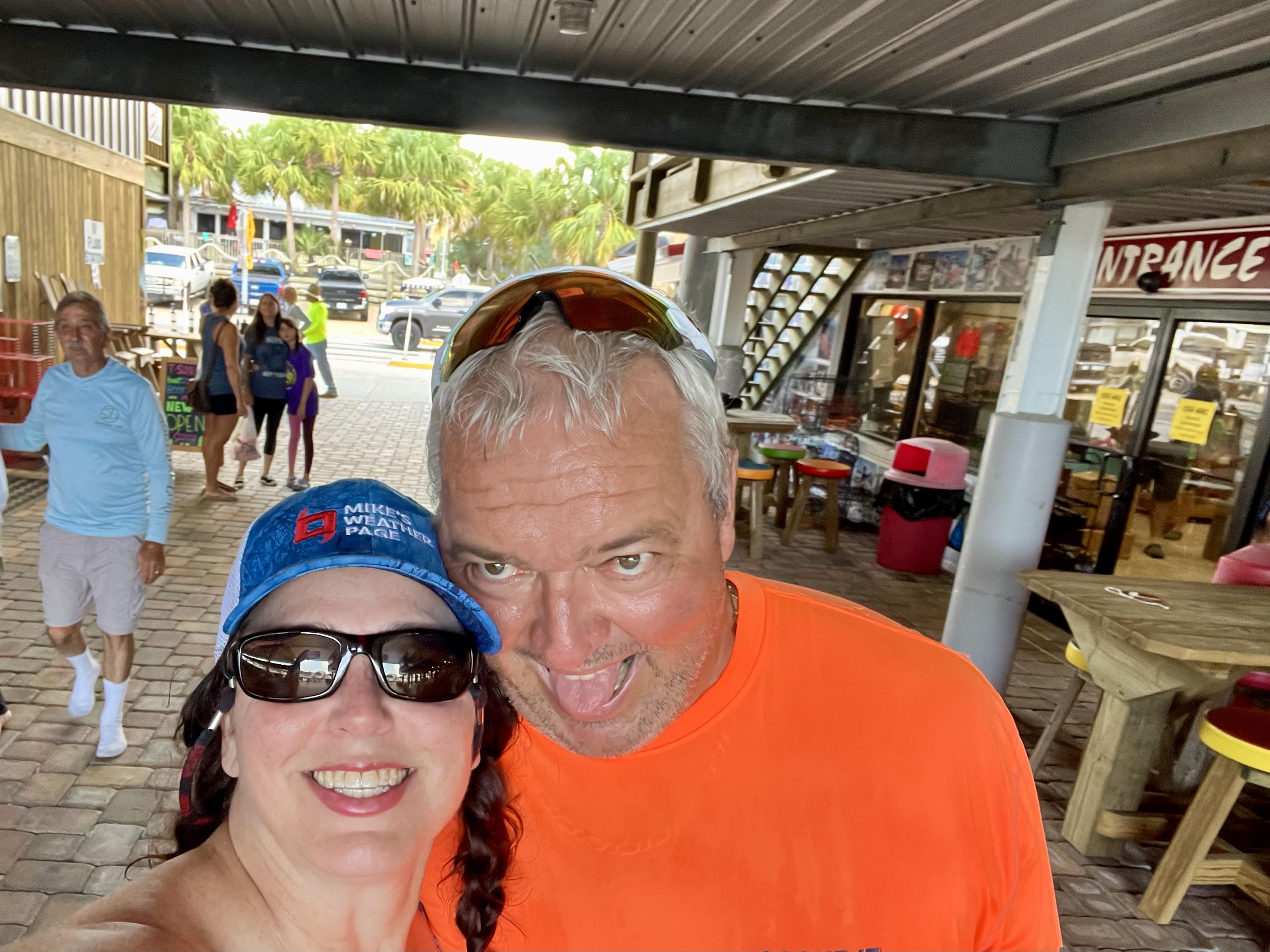 A man and woman taking a selfie