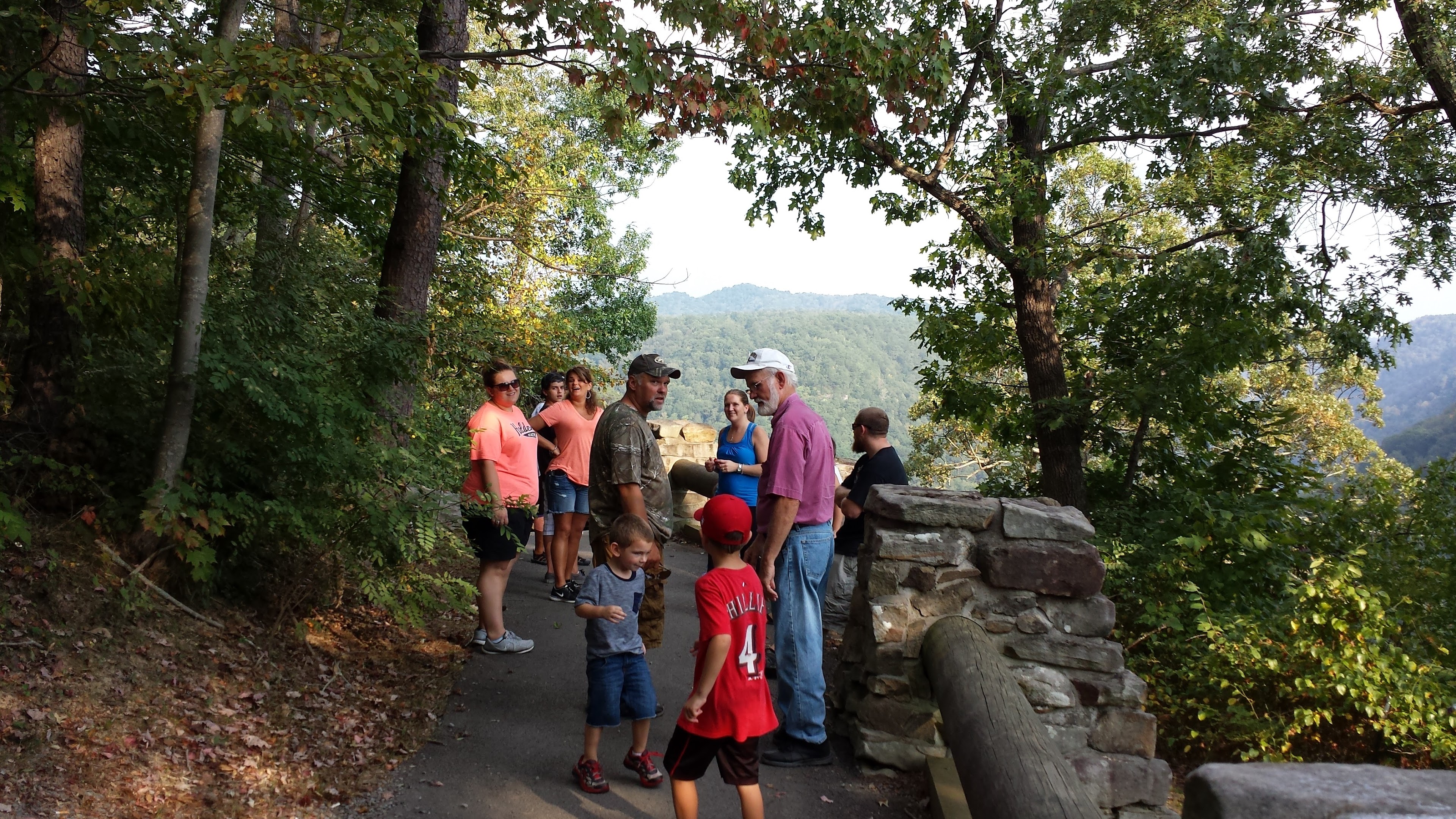 A group of people on a trail