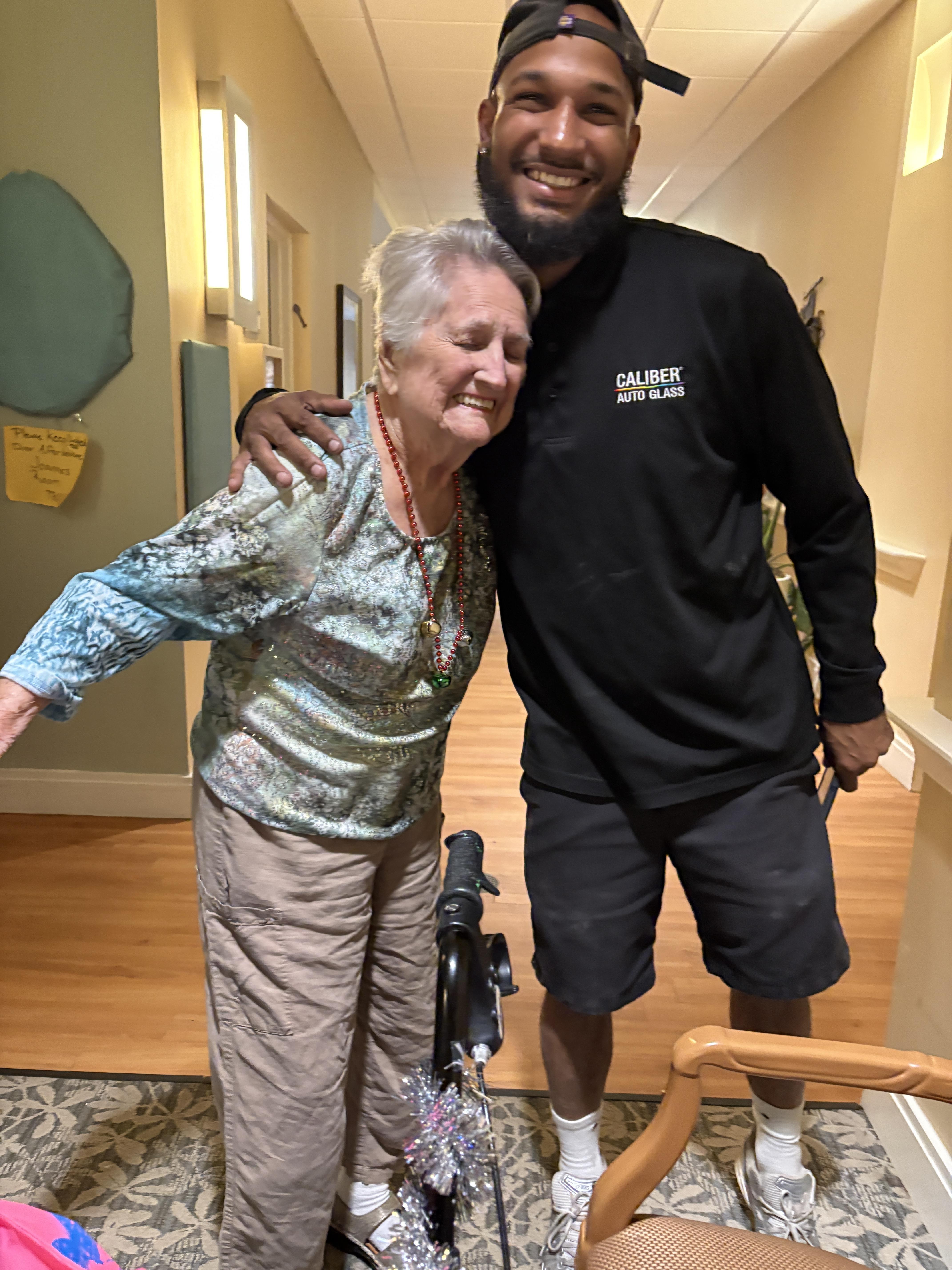 A man and woman standing together