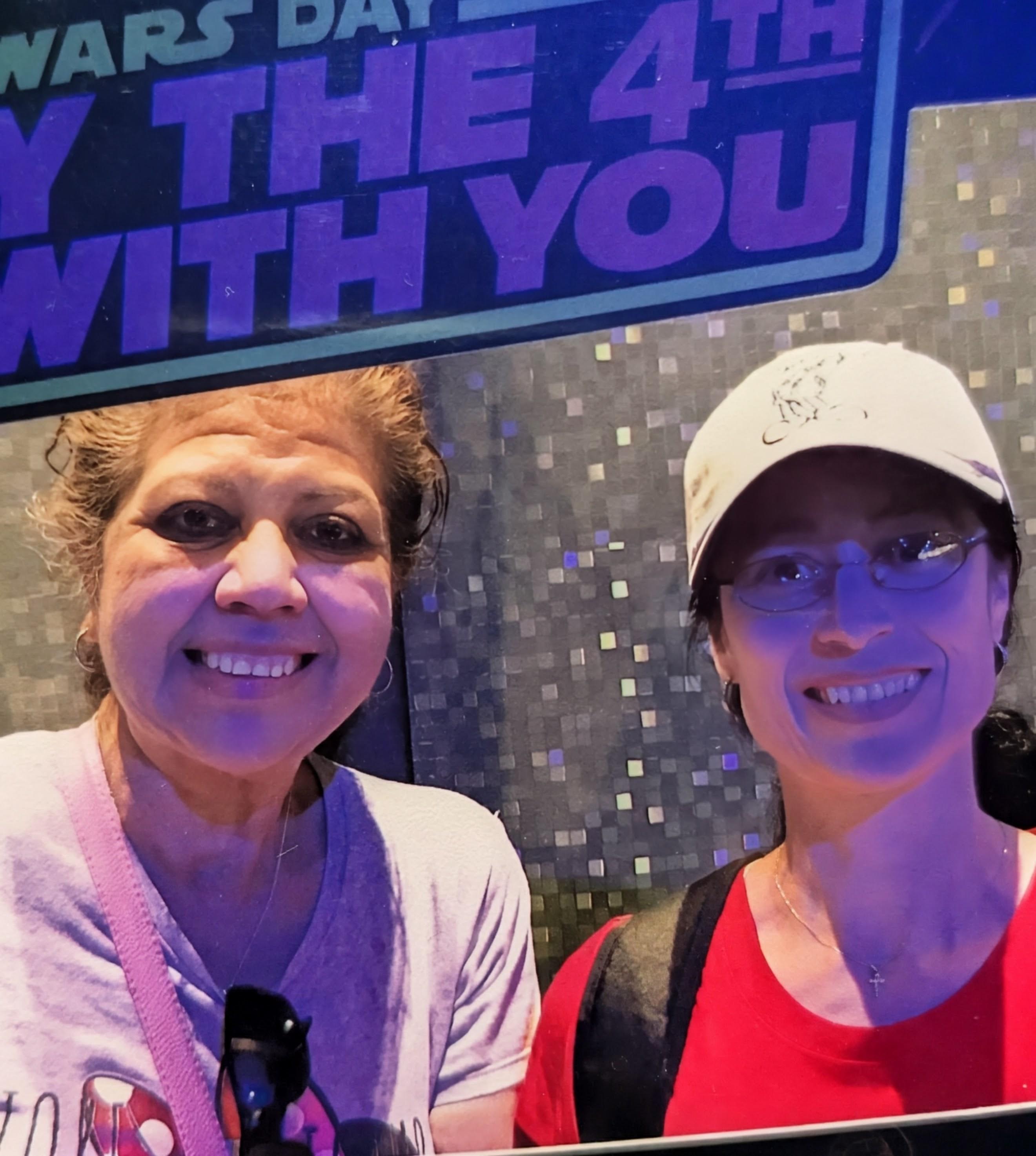 Two women taking a selfie